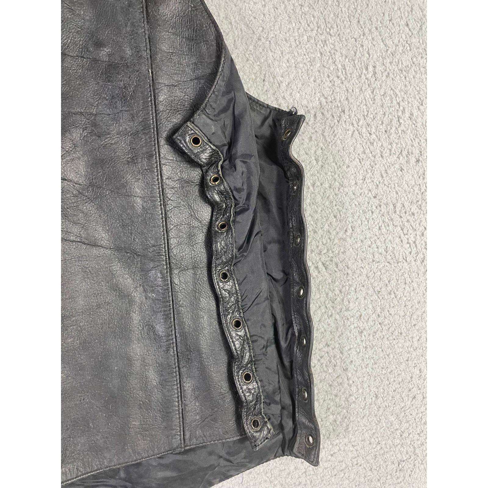 Fmc Vintage FMC Leather Biker Vest Size 40 Patched Sturgis Size US M / EU 48-50 / 2 - 15 Thumbnail