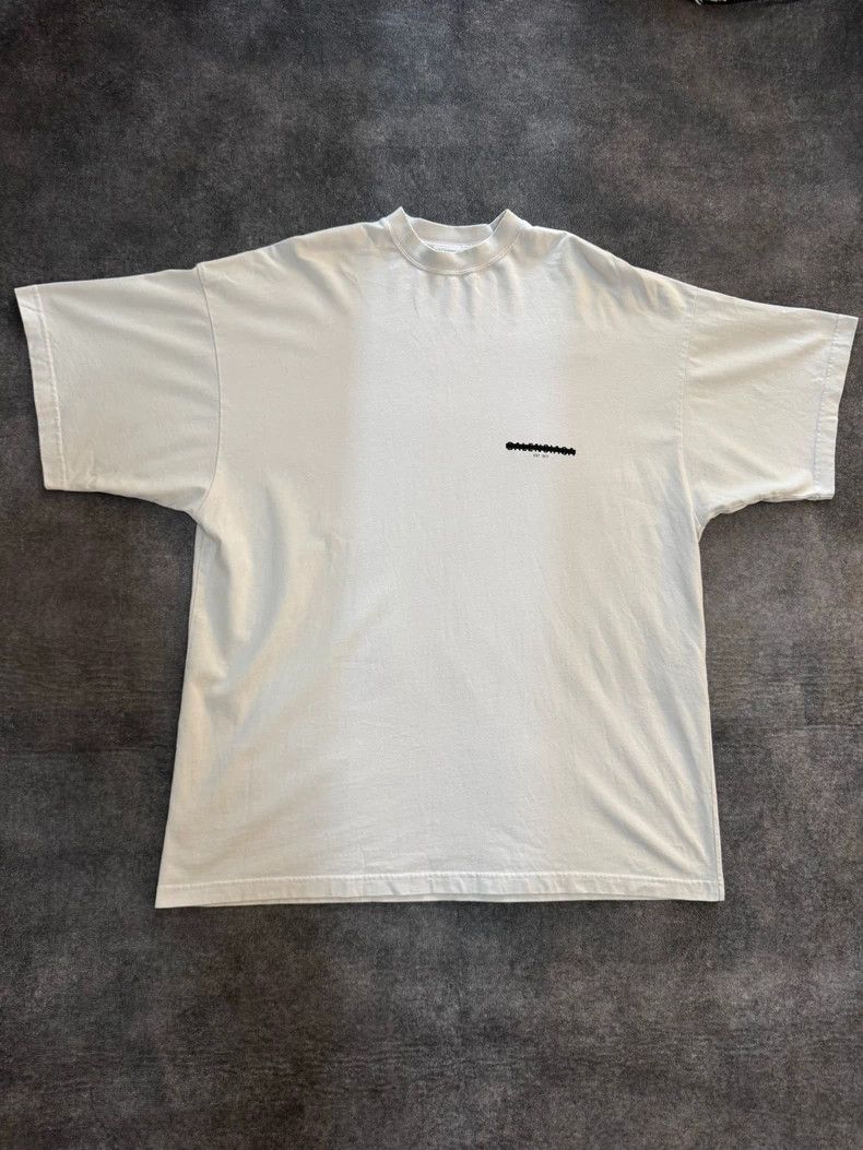 Balenciaga Balenciaga Gray Tape Logo Short Sleeve - dmc Size US S / EU 44-46 / 1 - 1 Thumbnail