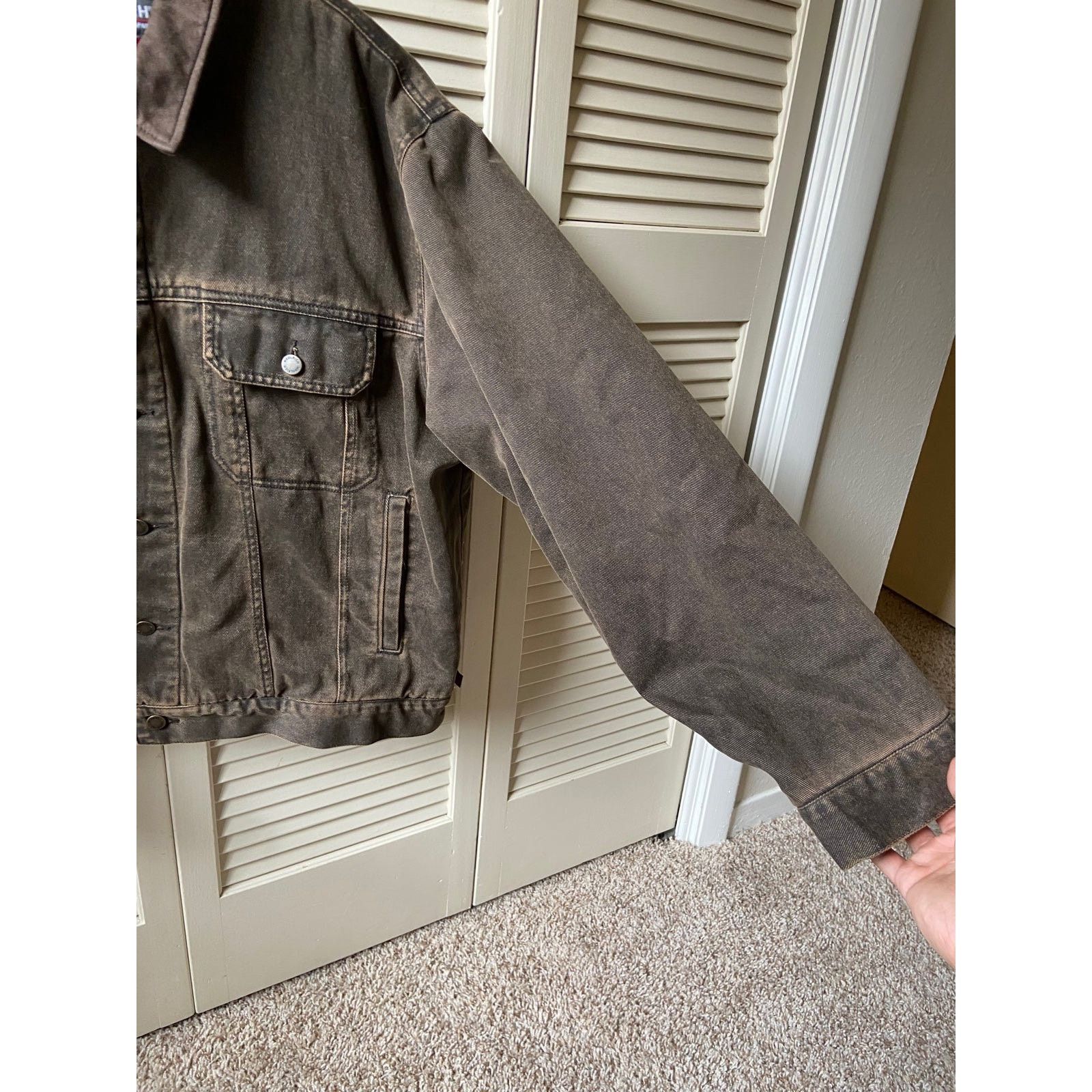 Vintage × Woolrich Woolen Mills Vintage Woolrich Fleece Blanket Lined Brown Work Jacket XL Size US XL / EU 56 / 4 - 8 Thumbnail