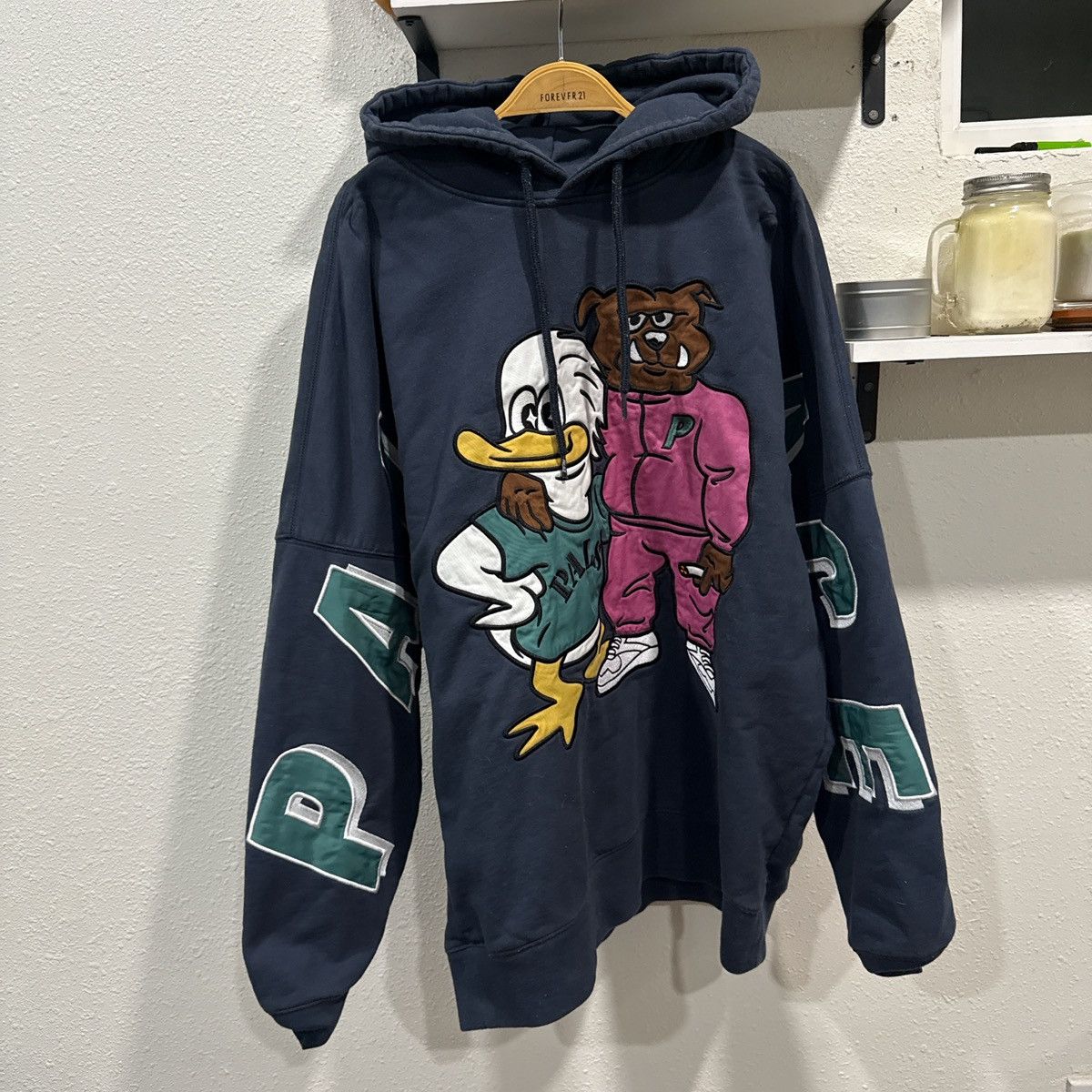 Palace PALACE DOG AND DUCK DROP SHOULDER HOOD NAVY Size US XL / EU 56 / 4 - 2 Thumbnail