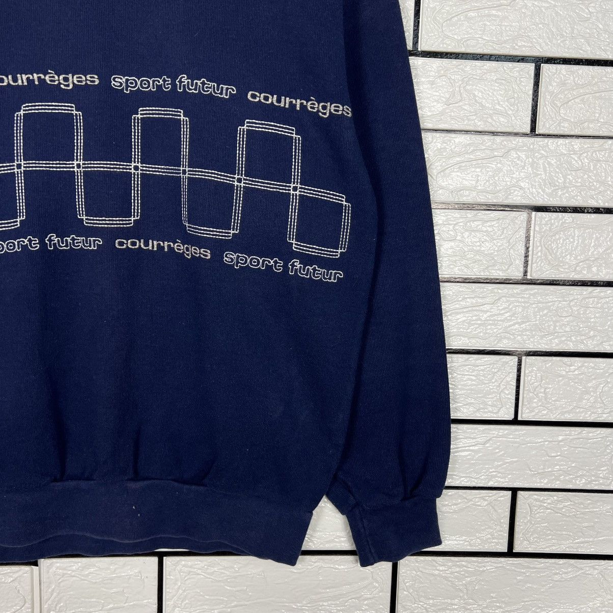 Courreges Vintage COURREGES Sport Futur Crewneck Sweatshirt #3992-C182 Size M / US 6-8 / IT 42-44 - 7 Thumbnail