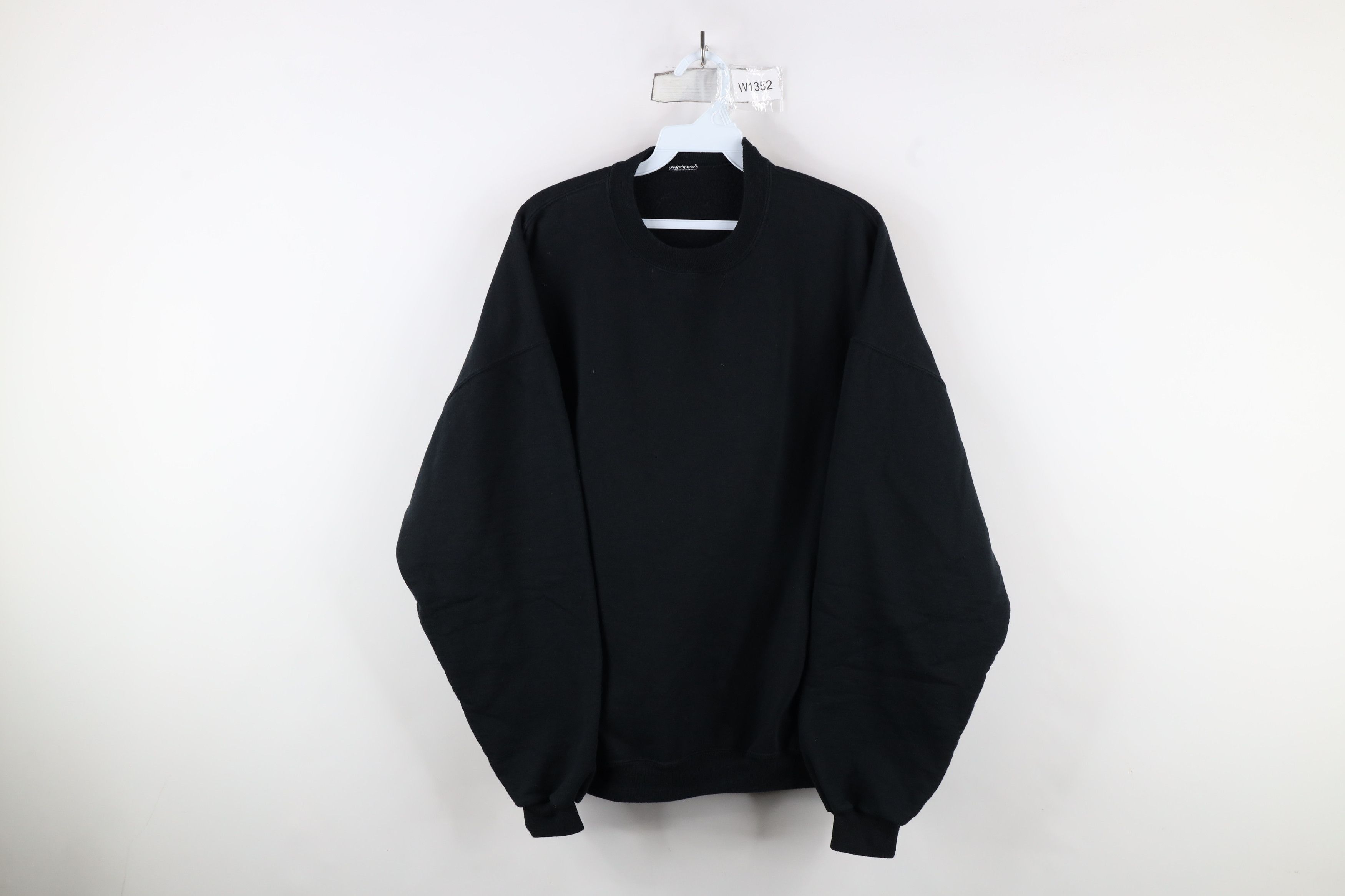 Vintage Vintage 90s Streetwear Heavyweight Crewneck Sweatshirt Black Size US XL / EU 56 / 4 - 1 Thumbnail