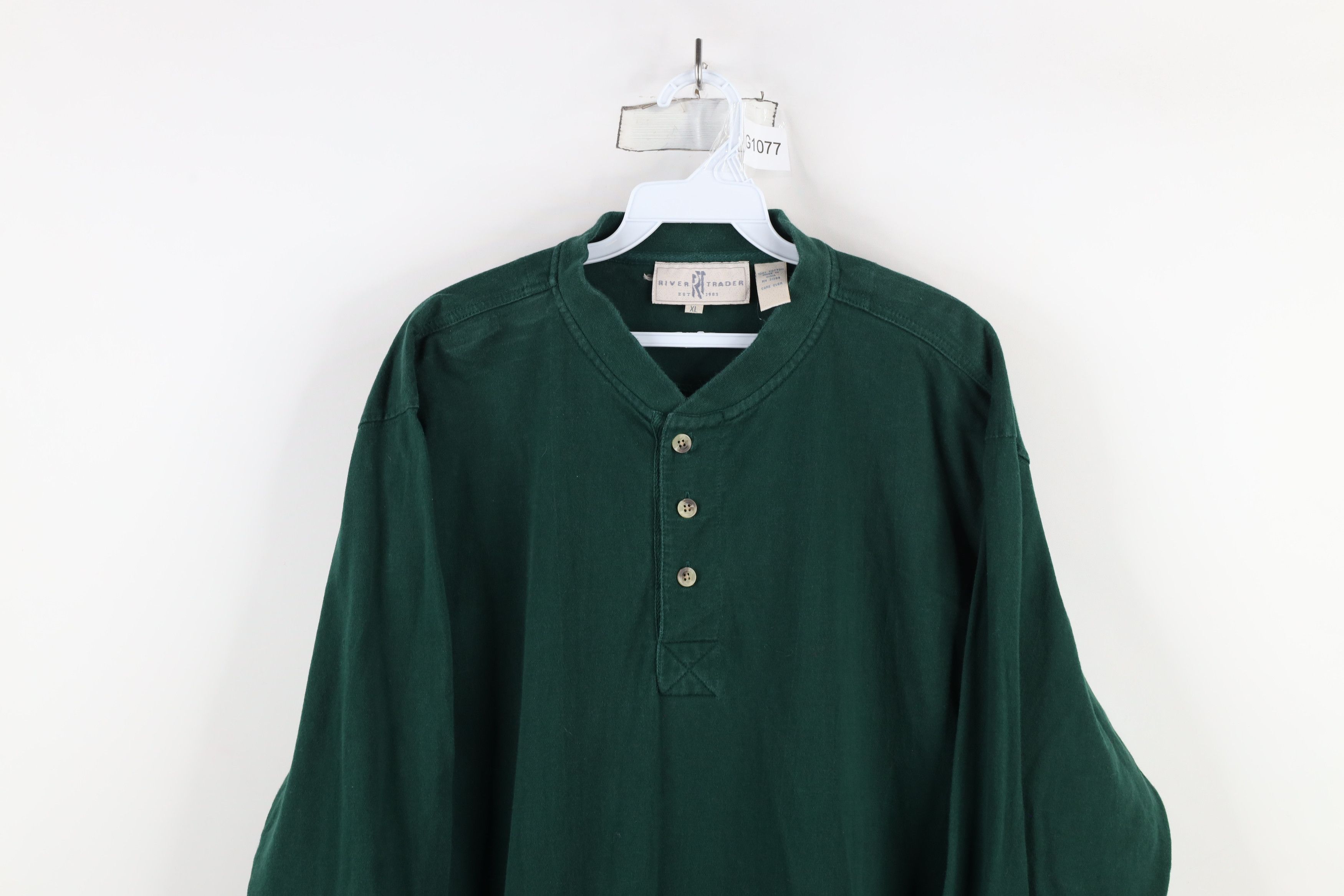 Vintage Vintage 90s Streetwear Cotton Long Sleeve Henley T-Shirt Size US XL / EU 56 / 4 - 2 Thumbnail