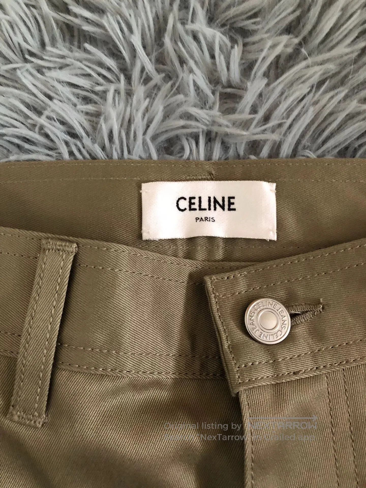 Celine Celine Military Green Flared Straight Pants. Size 25" / US 0 / IT 36 - 3 Thumbnail