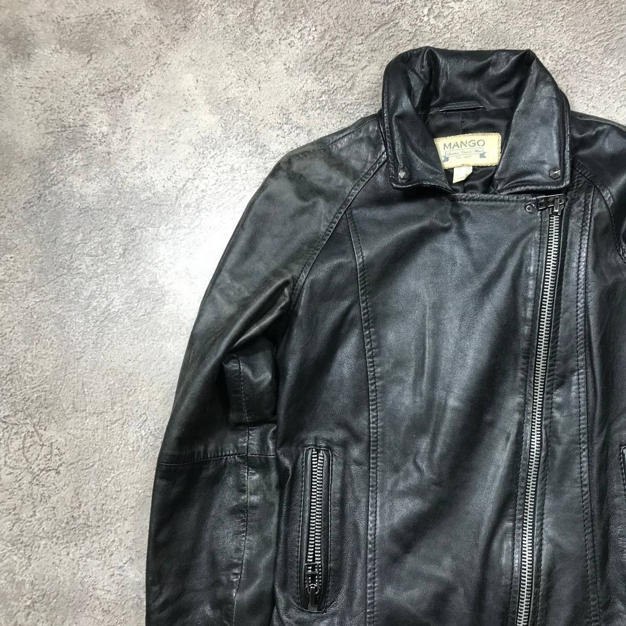Vintage Vintage 90s Black Moto Jacket Y2K Streetwear Grunge Baggy M Size M / US 6-8 / IT 42-44 - 2 Thumbnail