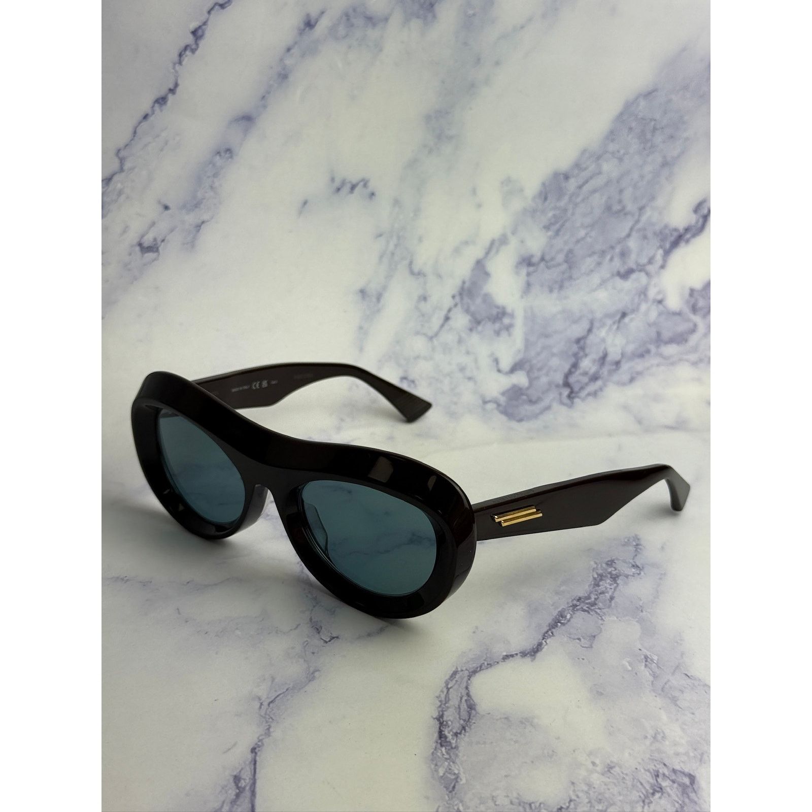 Bottega Veneta NEW Bottega Veneta BV1284S Brown Blue Aviator Sunglasses Size ONE SIZE - 5 Thumbnail