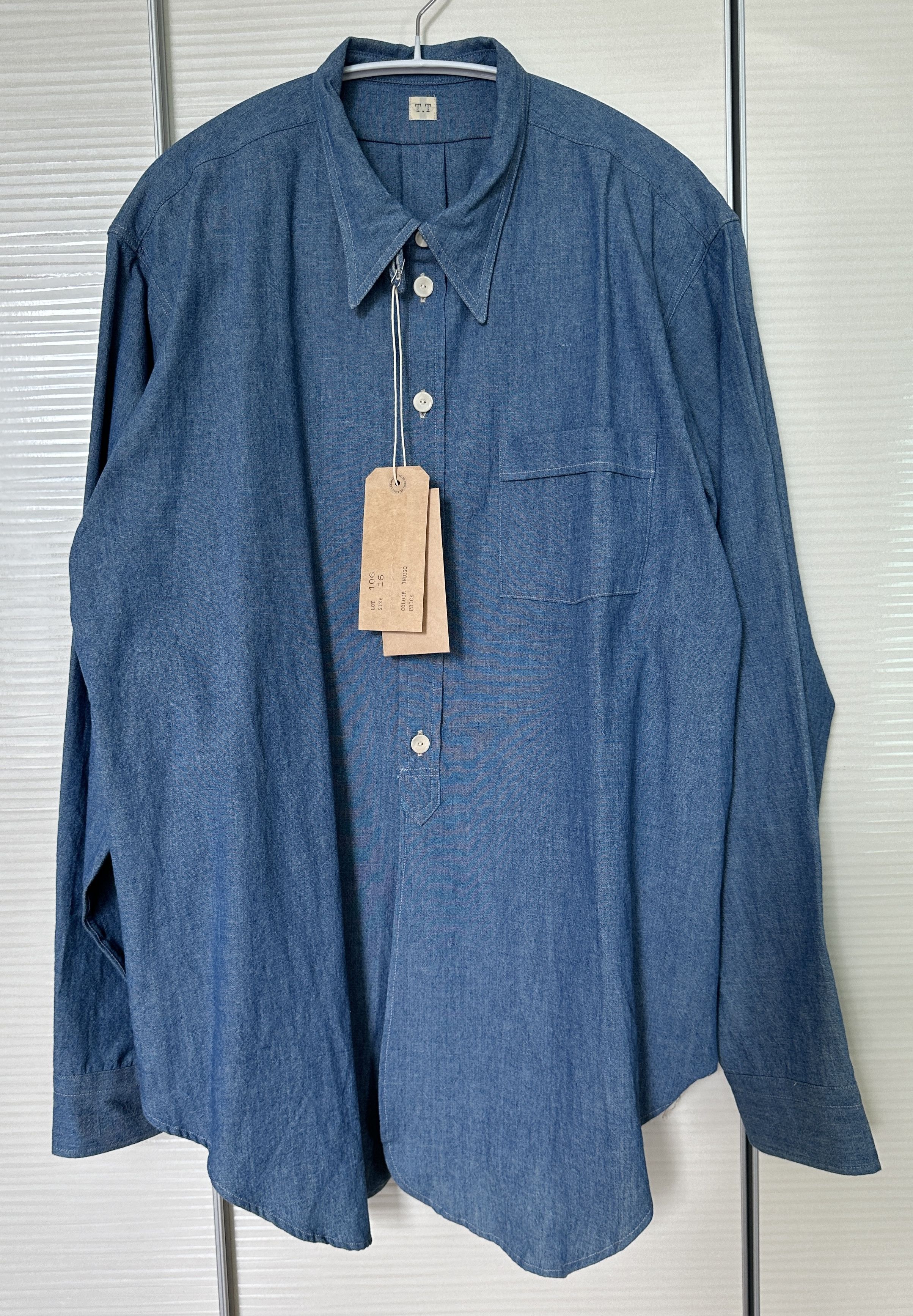 Taiga Takahashi LOT.106 NARROW COLLAR SHIRT Size US L / EU 52-54 / 3 - 3 Thumbnail