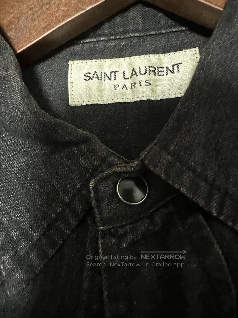 Saint Laurent Paris Saint Laurent Washed Denim Shirt. Size US XS / EU 42 / 0 - 3 Thumbnail