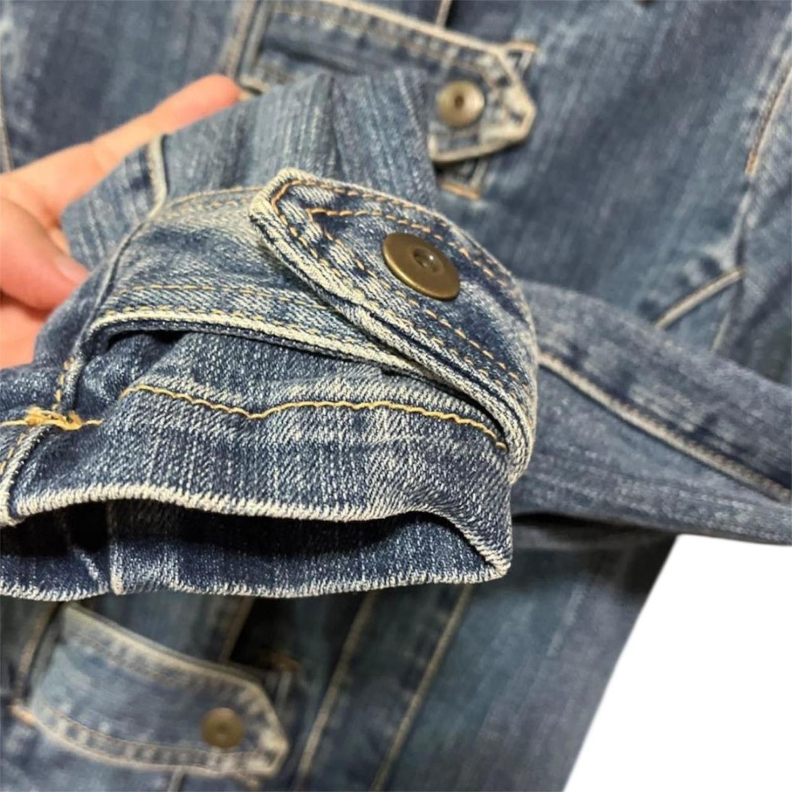 Other Unique button design moto denim jacket Size S / US 4 / IT 40 - 3 Thumbnail
