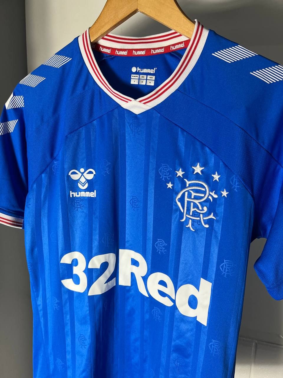 Hummel VINTAGE HUMMEL FC RANGERS SCOTLAND SOCCER JERSEY RETRO Y2K Size US S / EU 44-46 / 1 - 6 Thumbnail