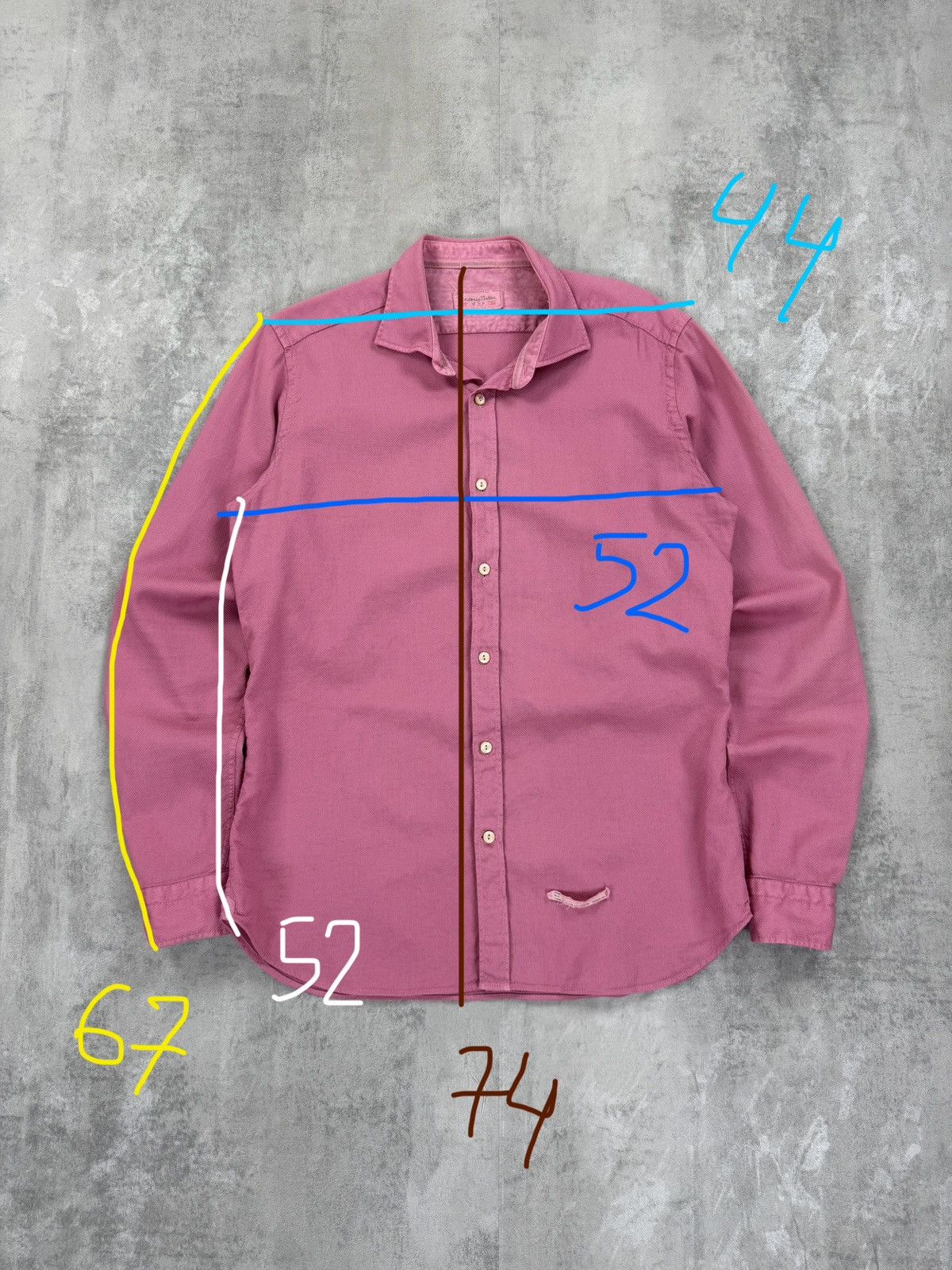 Designer × Tintoria Mattei Tintoria Mattei Casual Cotton Shirt Button Up Size 42 16 1/2 Size US M / EU 48-50 / 2 - 8 Thumbnail