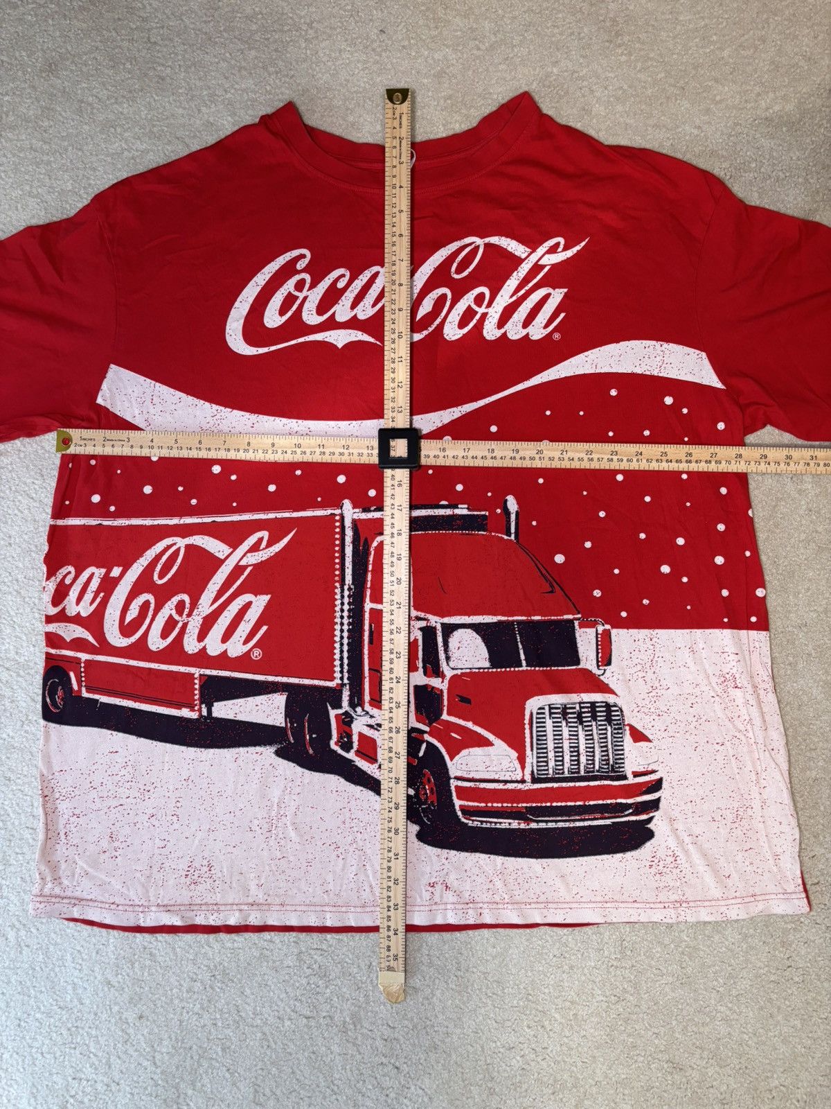 Coca Cola COKE Coca-Cola Can Snow Truck Size 2XL Red T-Shirt AOP Size US XXL / EU 58 / 5 - 3 Thumbnail