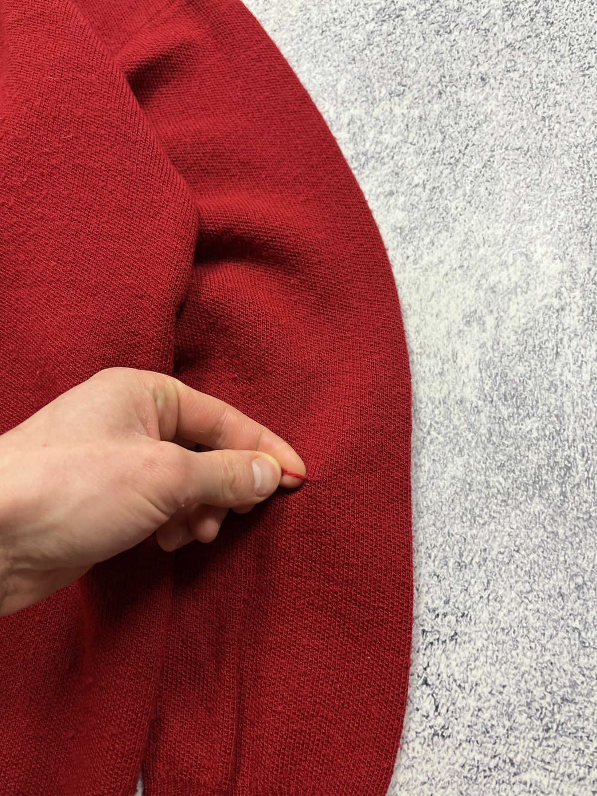 Lacoste × Vintage Vintage Lacoste Red Wool Knit Sweater Size US L / EU 52-54 / 3 - 10 Thumbnail