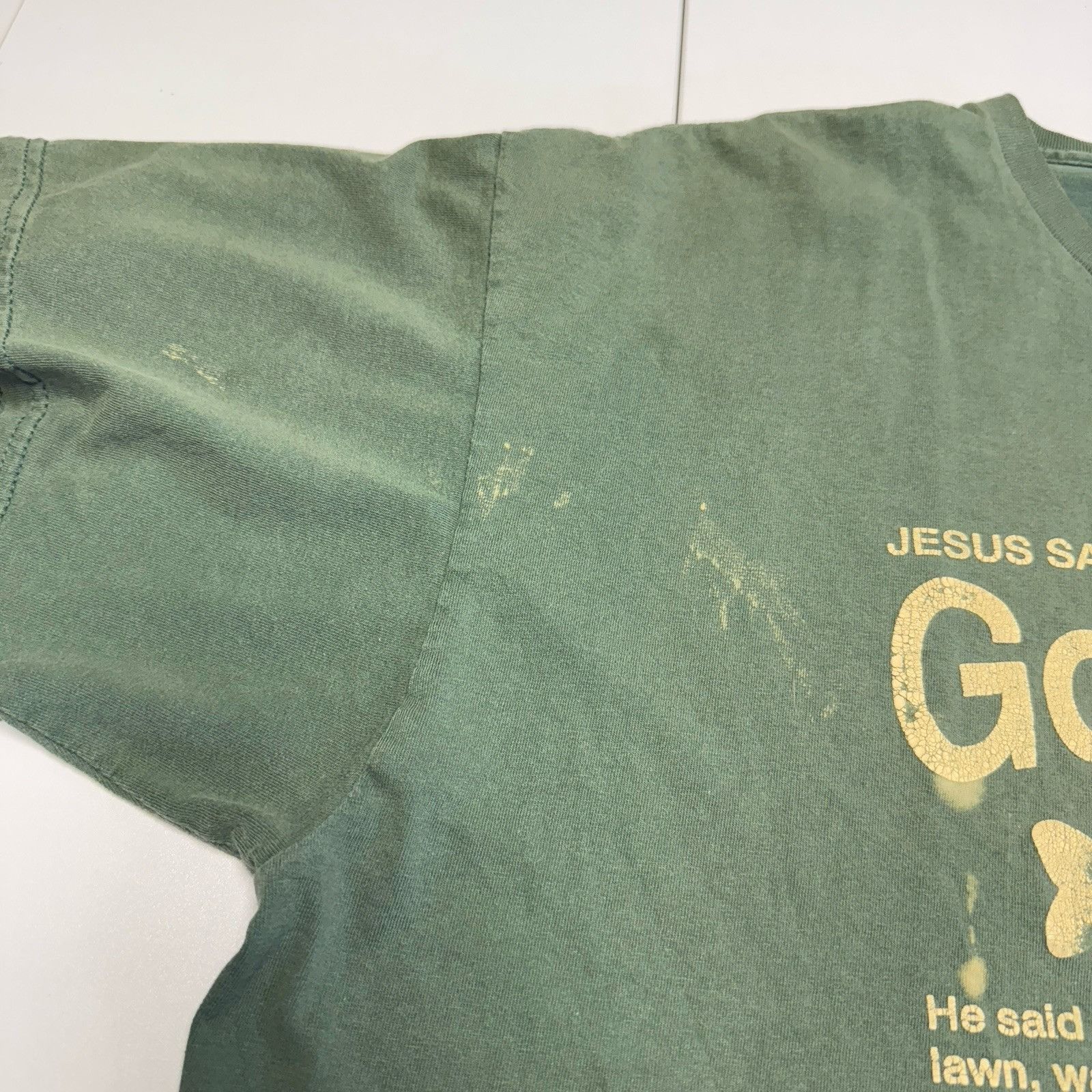 Vintage Vintage Go Fishing Jesus Luke 5:4 T Shirt Mens 2XL 25x27 Size US XXL / EU 58 / 5 - 5 Thumbnail