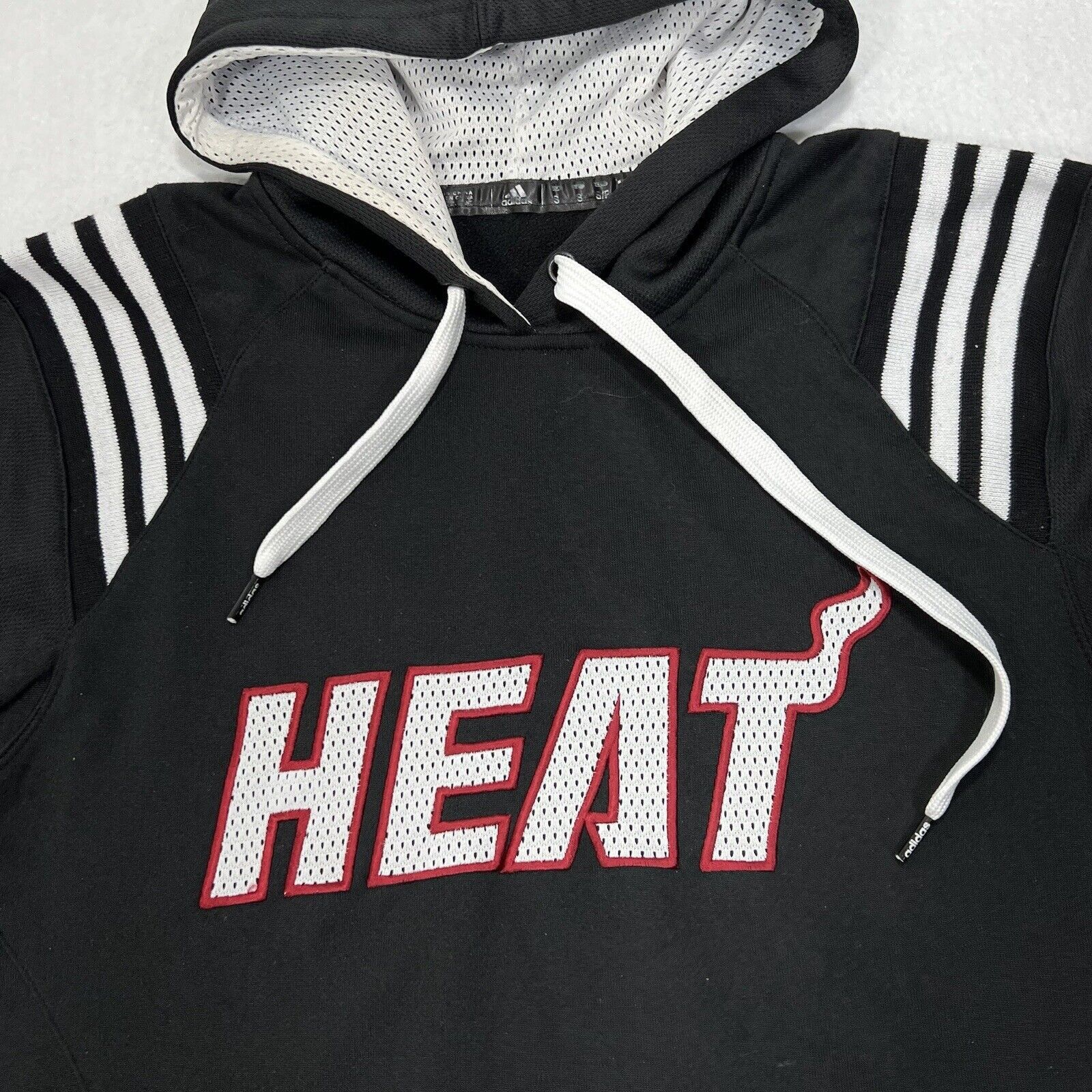 Adidas Adidas NBA Miami Heat Hoodie Lined Pullover Black Sweatshirt Size US S / EU 44-46 / 1 - 2 Thumbnail