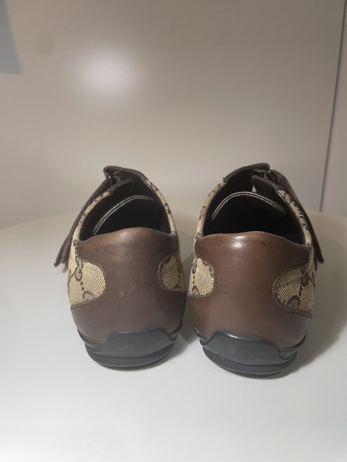 Gucci Gucci Tom Ford Era Brown Monogram Velcro Sneakers Size US 6.5 / IT 36.5 - 6 Thumbnail