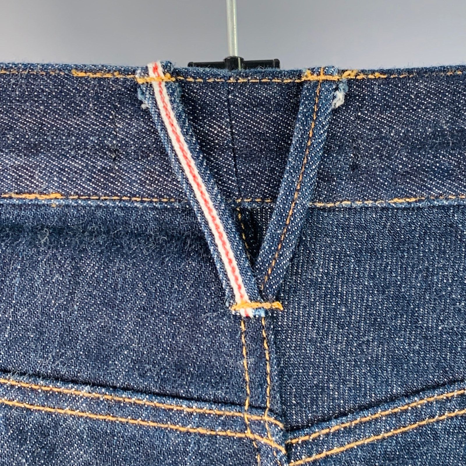 Other 3 X 1 Indigo Cotton Selvedge Twill Contrast Stitch Button Size US 36 / EU 52 - 3 Thumbnail