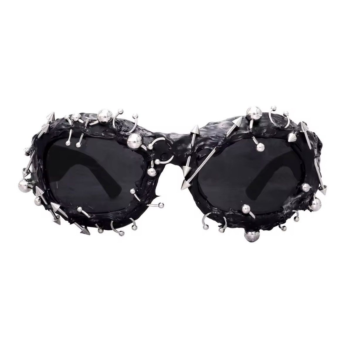 Other Design Heavy Black Punk Gothic Sunglasses Size ONE SIZE - 5 Thumbnail
