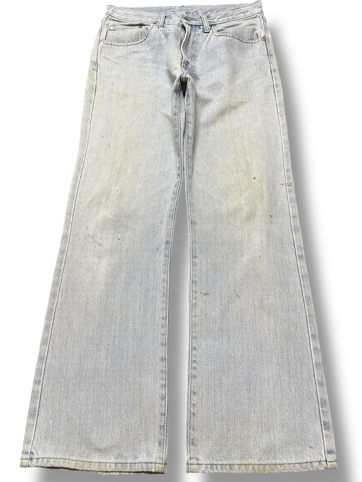 Uniqlo Vintage Uniqlo Flare Faded Distressed Denim Size US 29 - 1 Thumbnail