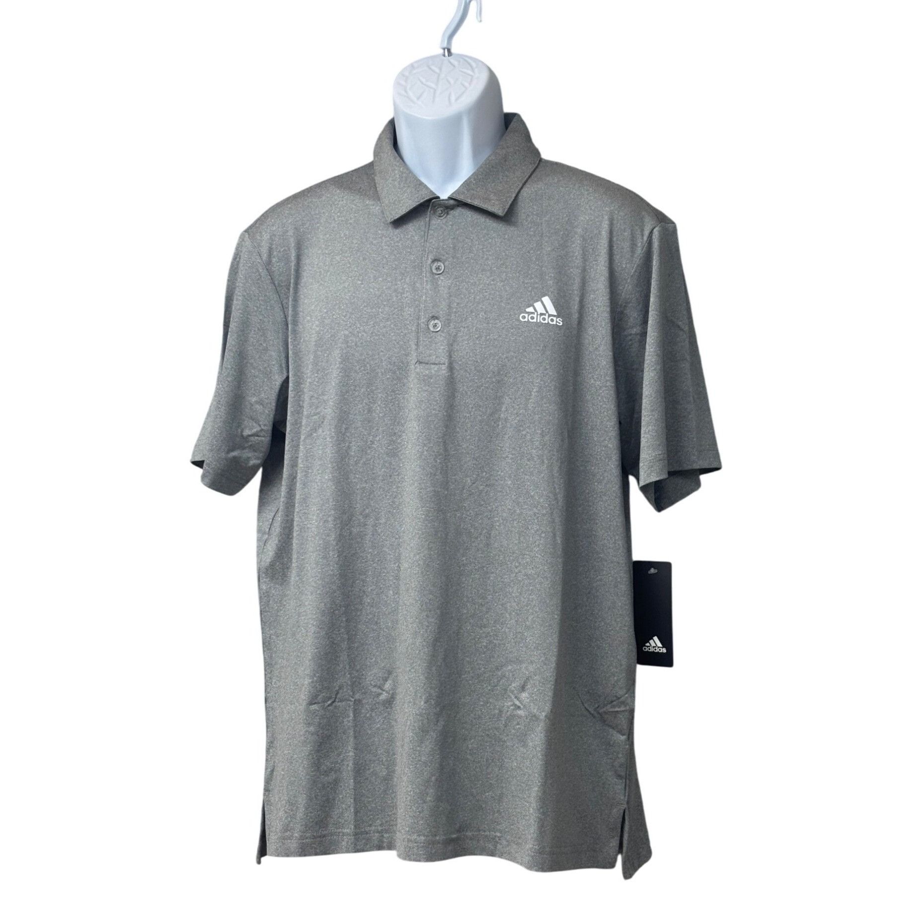 Adidas Adidas Mens Grey Golf Polo Shirt, Heather Gray, Sz. M Size US M / EU 48-50 / 2 - 1 Thumbnail