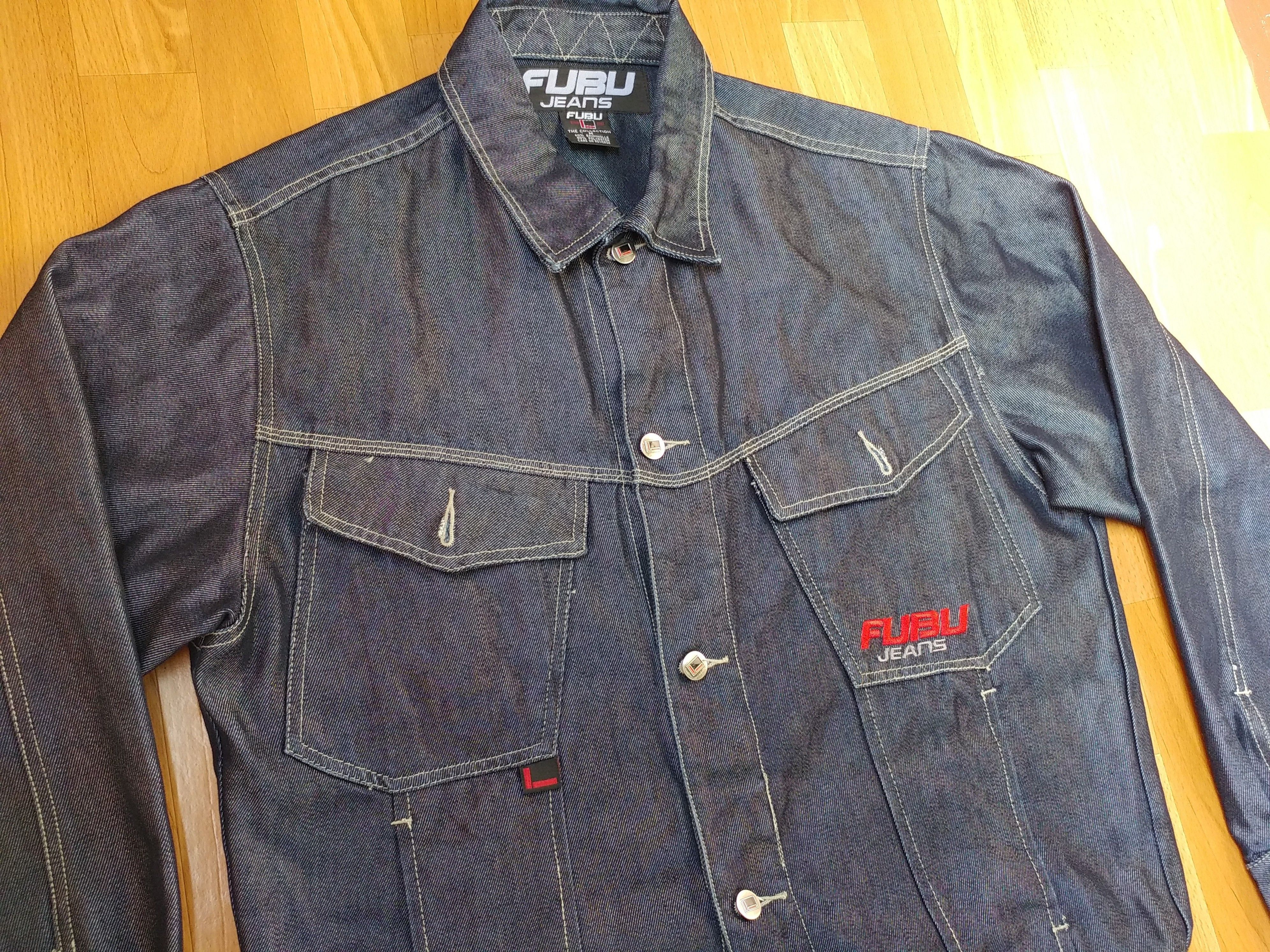 Fubu FUBU jacket, vintage denim jacket shiny metallic jeans 90s M Size US M / EU 48-50 / 2 - 5 Thumbnail