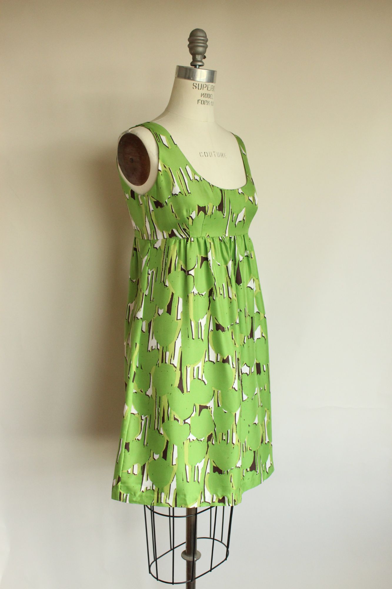 Michael Kors Michael Kors Mini Dress, Silk Empire Waist, Size 6P, Green B Size M / US 6-8 / IT 42-44 - 6 Thumbnail