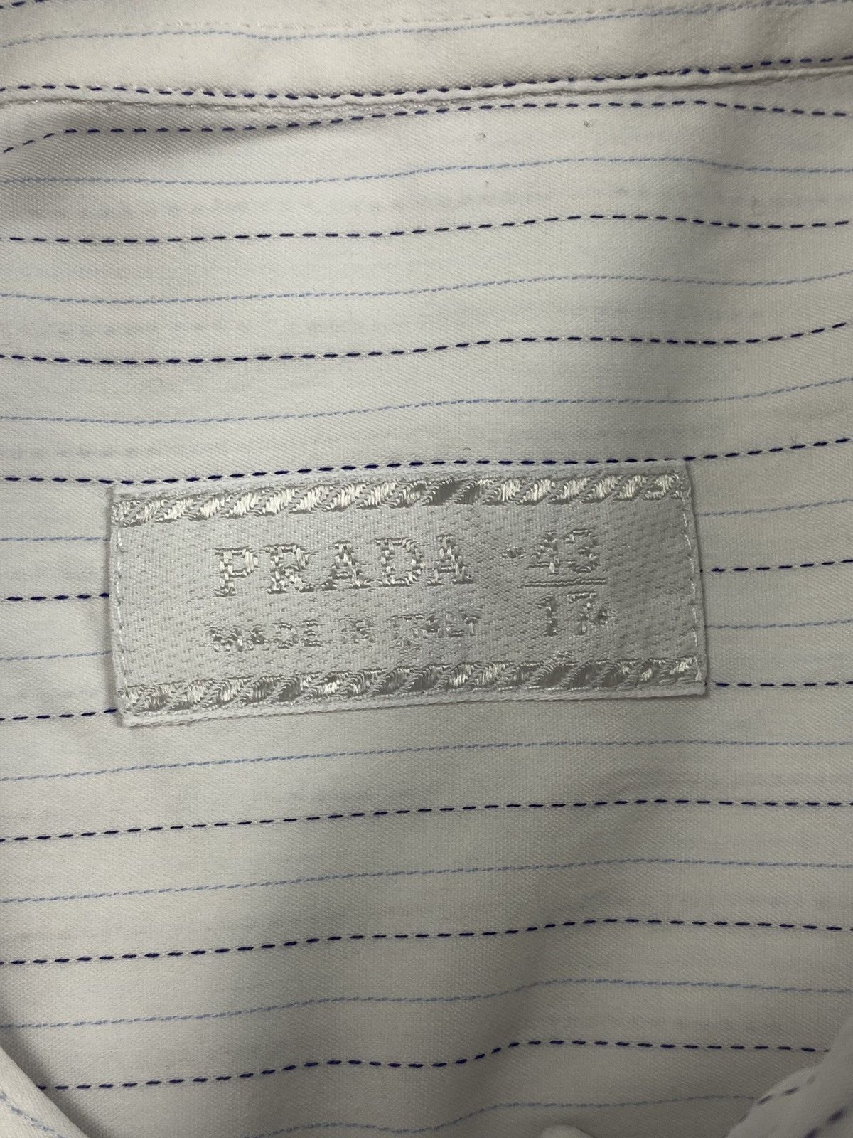 Prada Prada Stripped Luxury Long Sleeve Shirt Button Up Designer Size US L / EU 52-54 / 3 - 16 Thumbnail