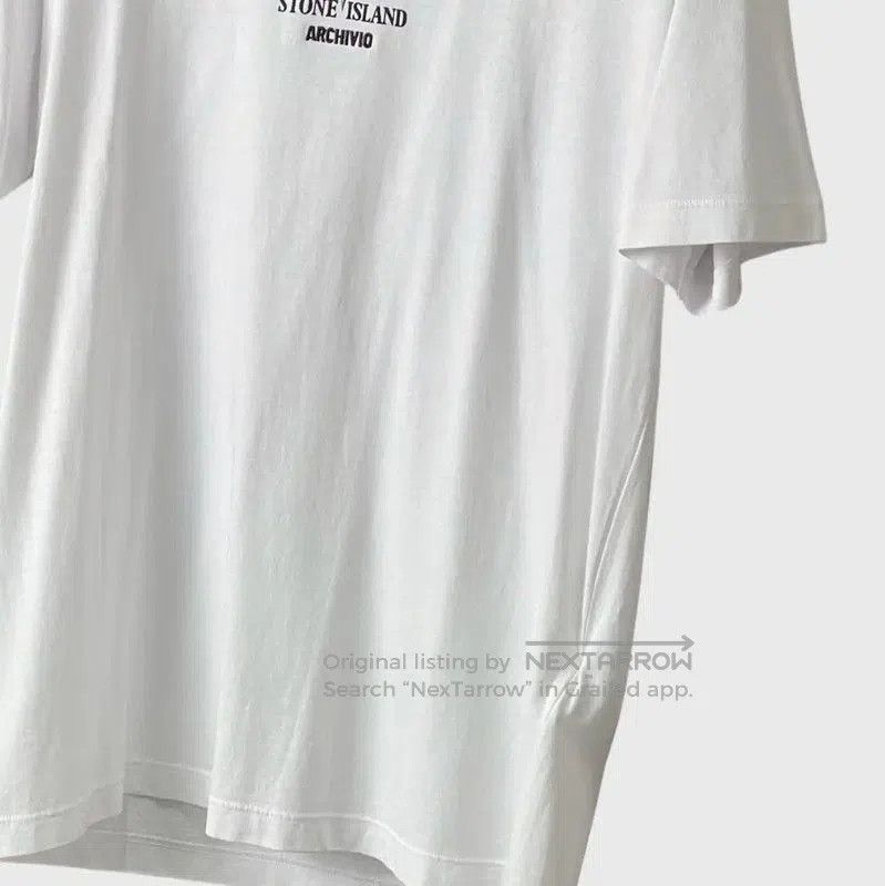 Stone Island Stone Island White Cotton Graphic Summer T-Shirt . Size M / US 6-8 / IT 42-44 - 4 Thumbnail