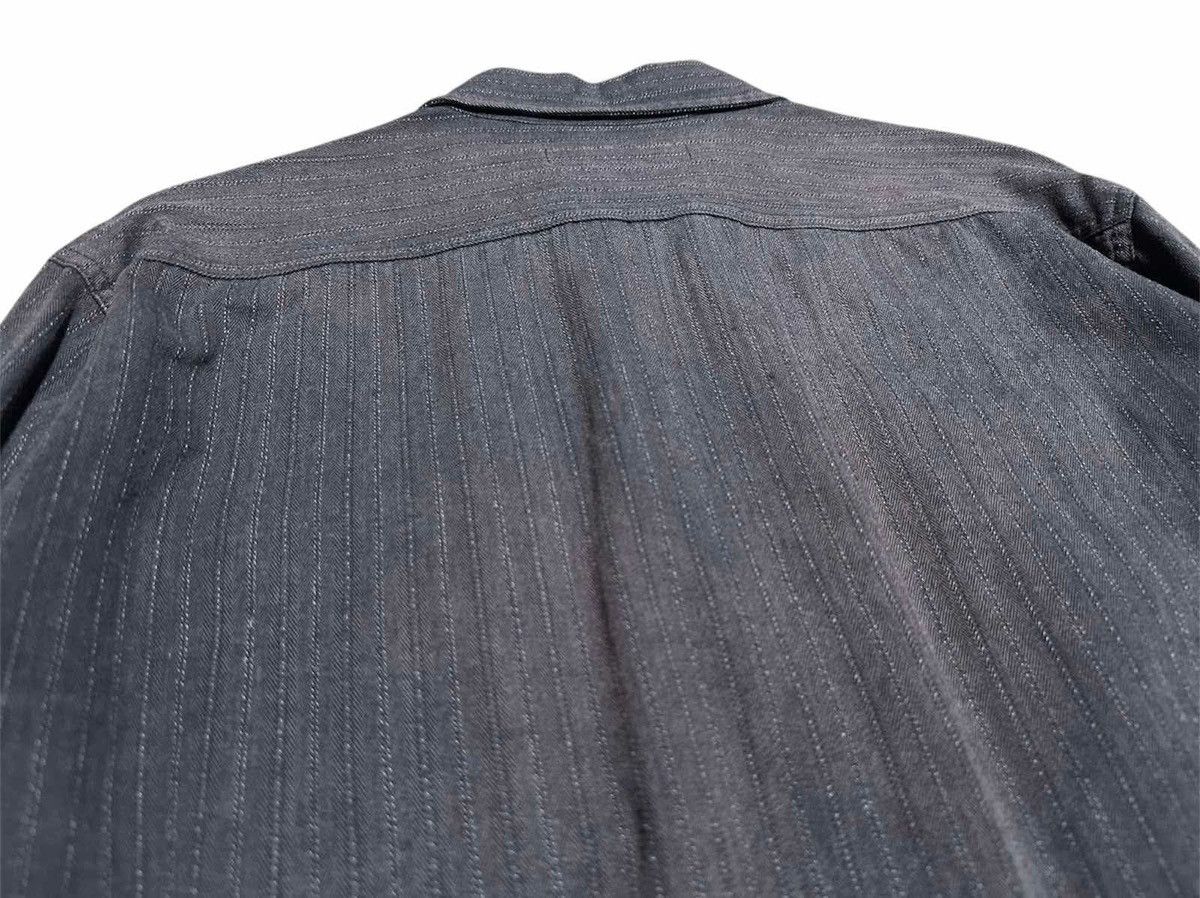 Japanese Brand 🔥Rare Design Vintage Kansai Jeans Striped Zip Shirt Jacket Size US L / EU 52-54 / 3 - 12 Thumbnail