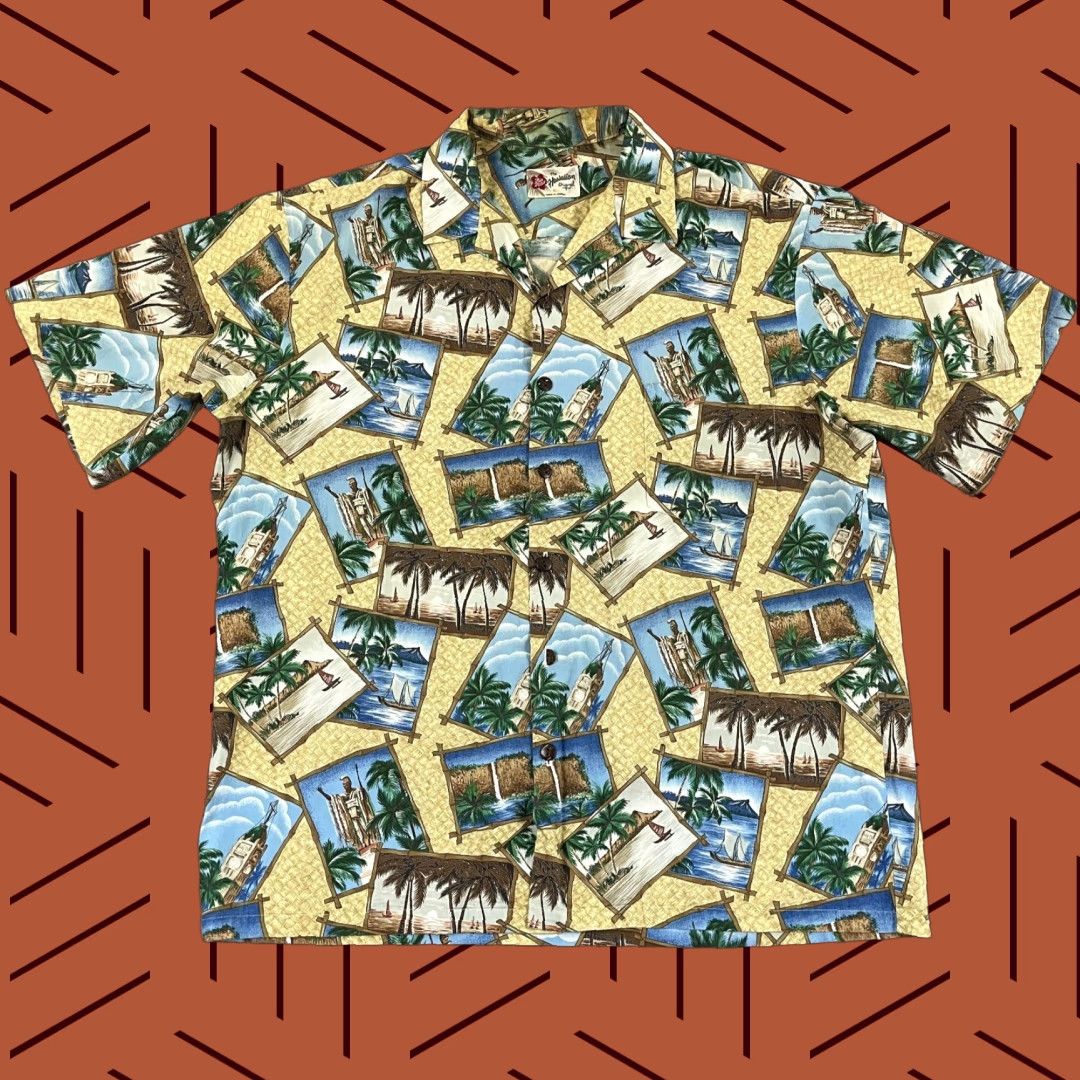Hilo Hattie Hilo Hattie Shirt Men XL Isla Hawaiian Button Up Short Sleeve Pocket Multicolor Floral Mens Size US XL / EU 56 / 4 - 1 Thumbnail