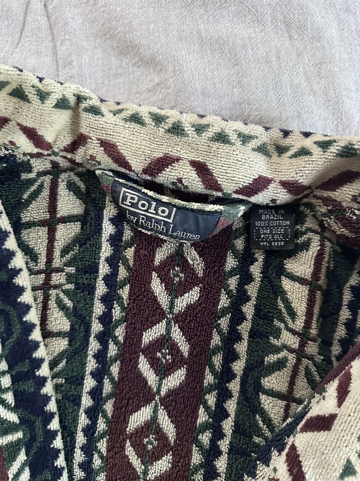 Polo Ralph Lauren Vintage Polo Ralph Lauren belted robe, 100% cotton, One Size Size ONE SIZE - 4 Thumbnail