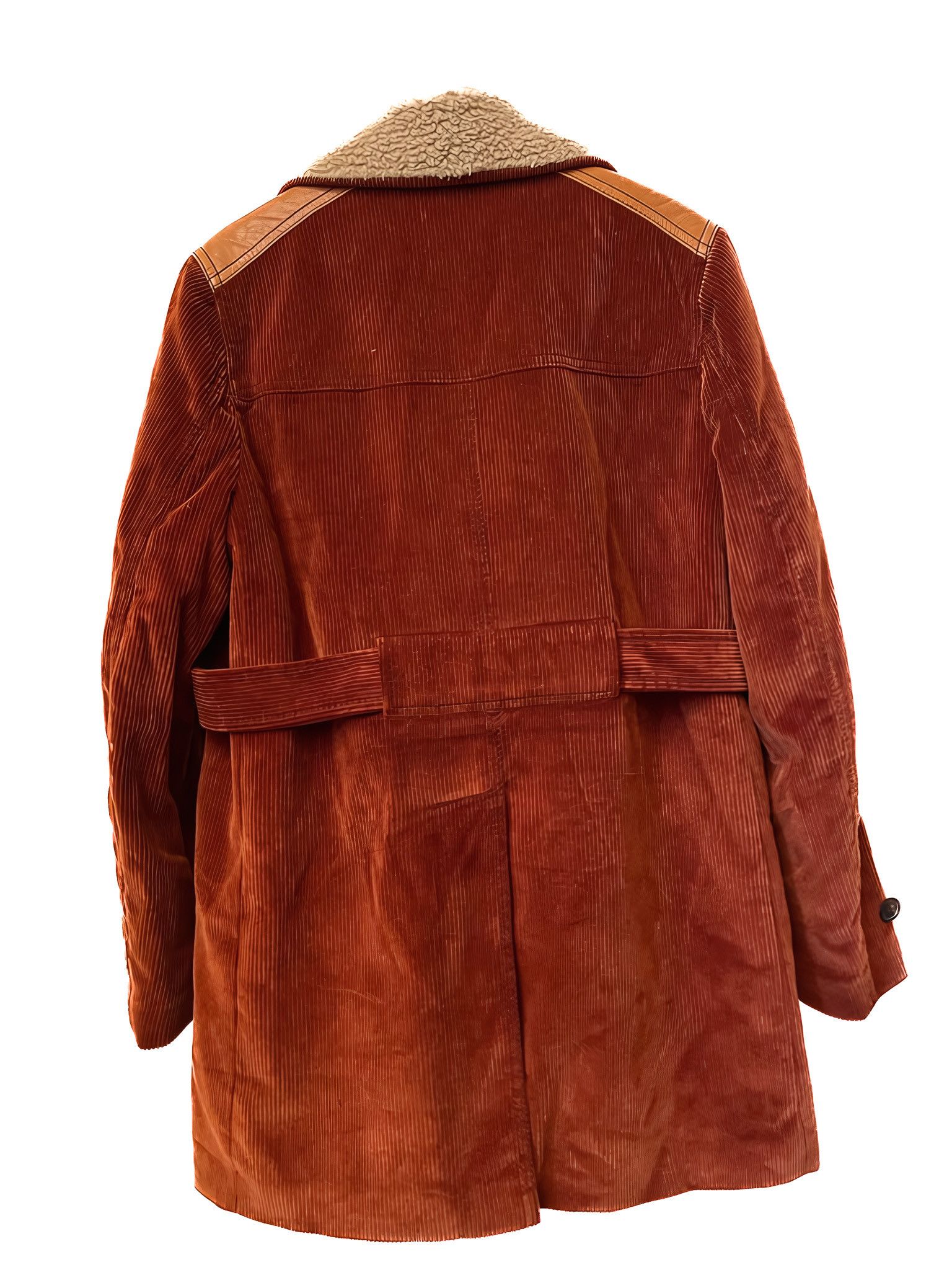 Prada A/W 2017 RUNWAY SHEEP FUR SHEARLING CORDUROY TRENCH COAT Size US M / EU 48-50 / 2 - 3 Thumbnail