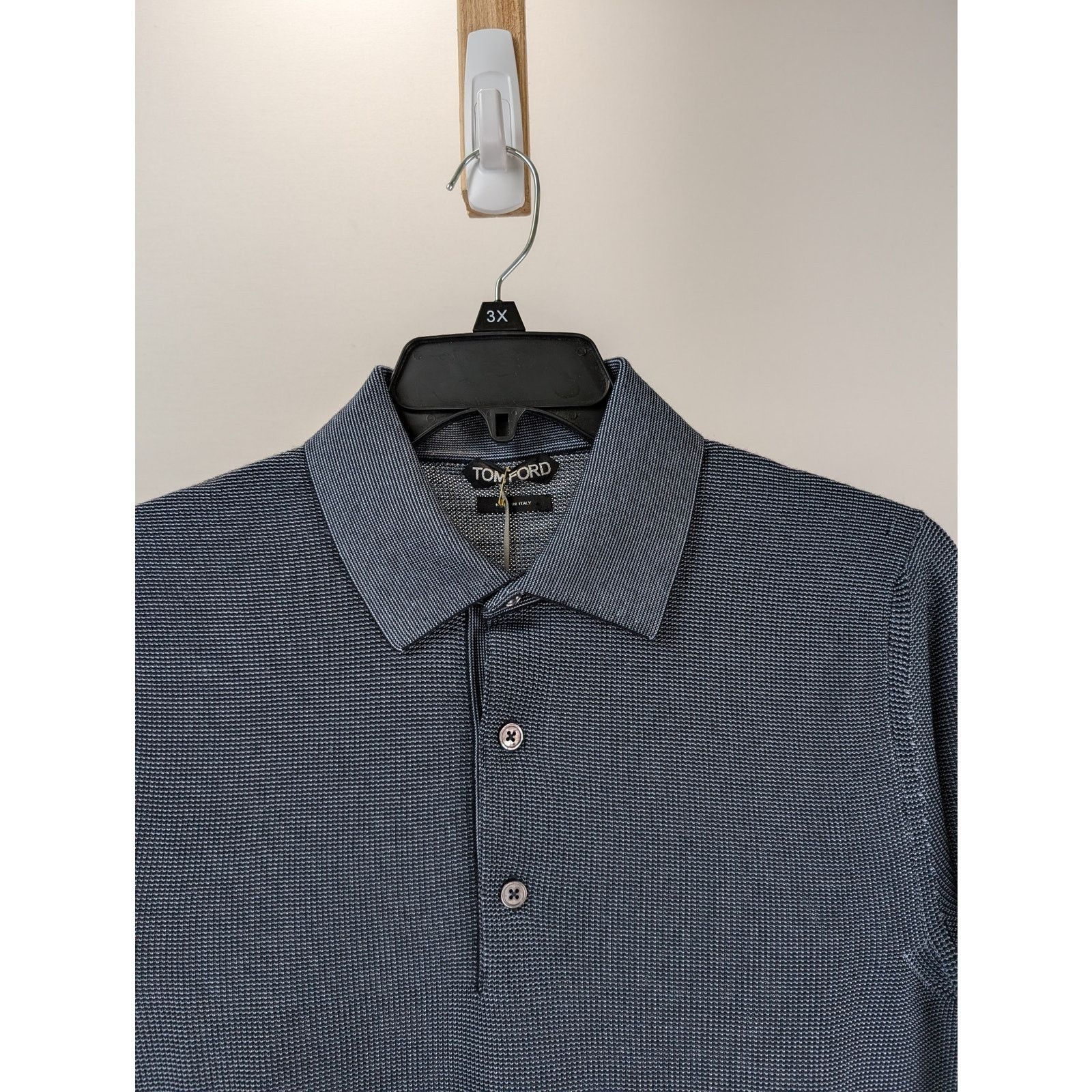 Tom Ford o1rshd1 Q:2 / Knitwear Polo in Navy Size US M / EU 48-50 / 2 - 5 Thumbnail