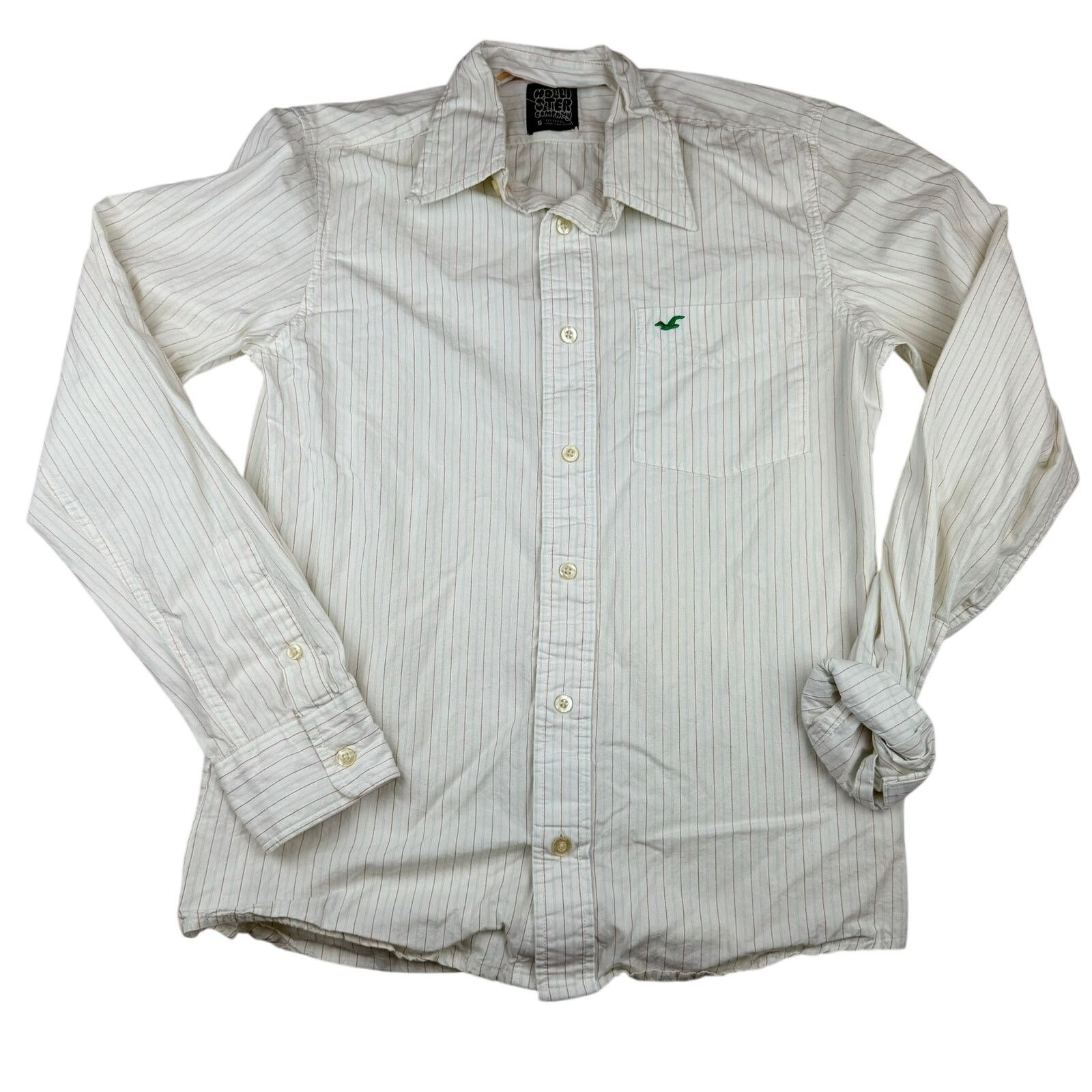 Hollister y2k Hollister Company White Pinstripe Button-Up Shirt S Size S / US 4 / IT 40 - 1 Thumbnail