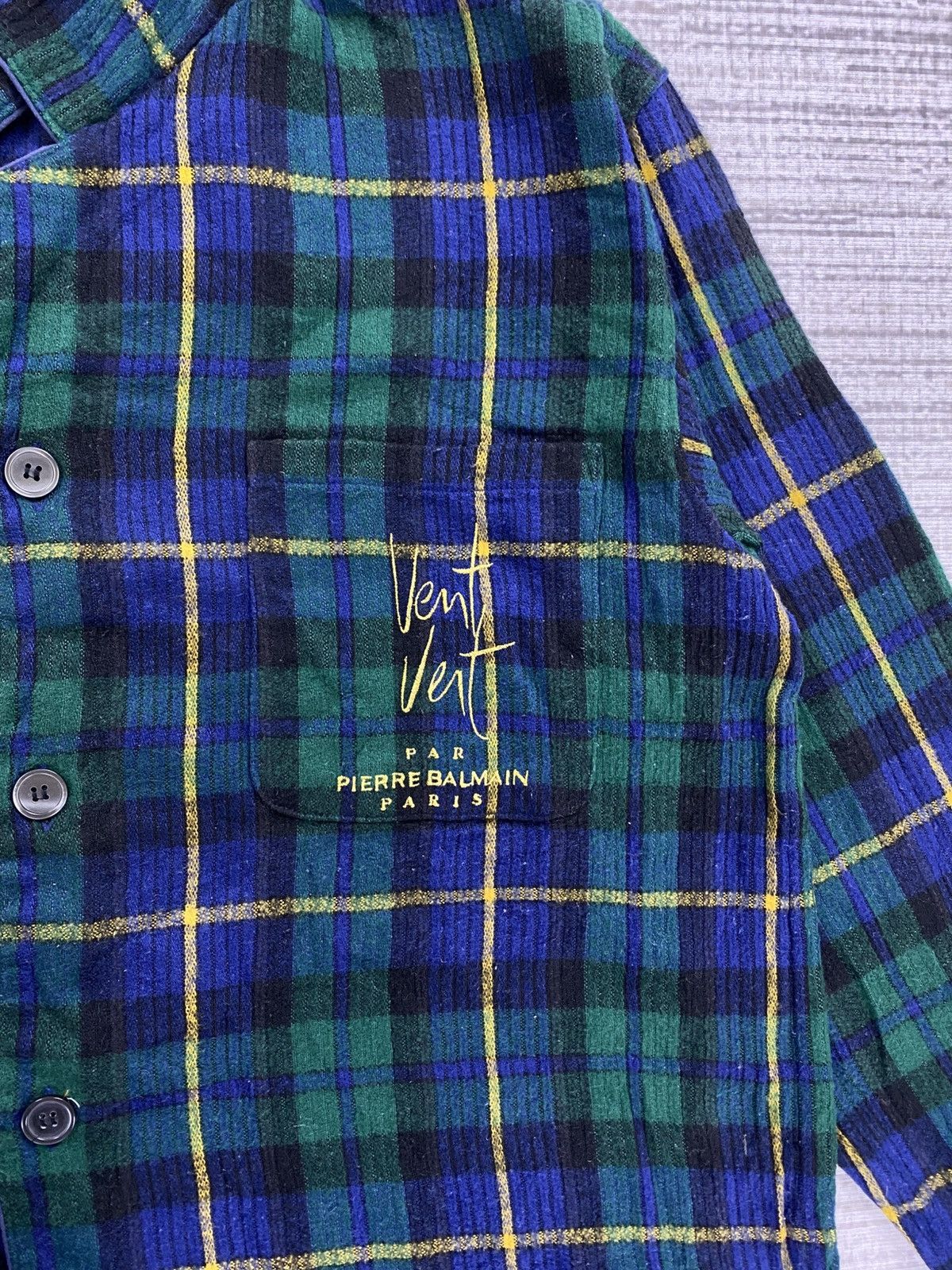 Pierre Balmain Vintage Pierre Balmain Vent Vert Paris Plaid Green Jacket Size US M / EU 48-50 / 2 - 5 Thumbnail
