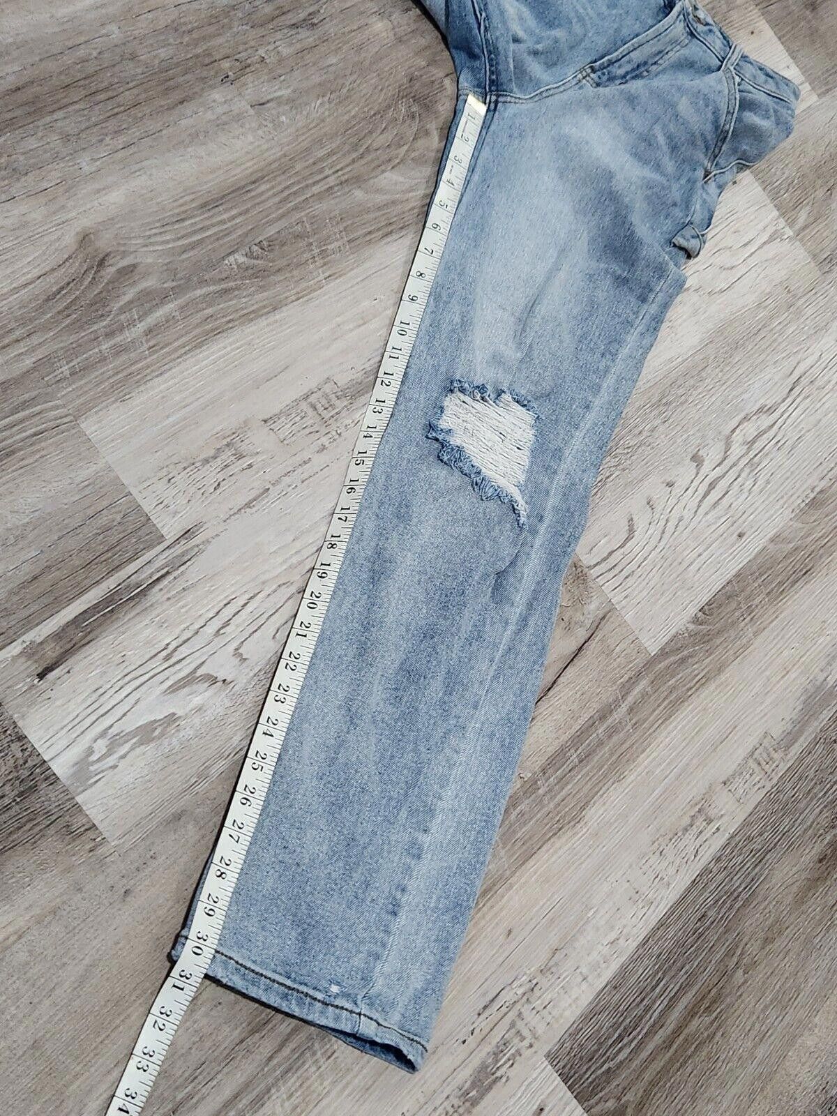 Designer Tinseltown Jeans Size 5 Light Wash Straight Distressed Light Size 28" / US 6 / IT 42 - 7 Thumbnail