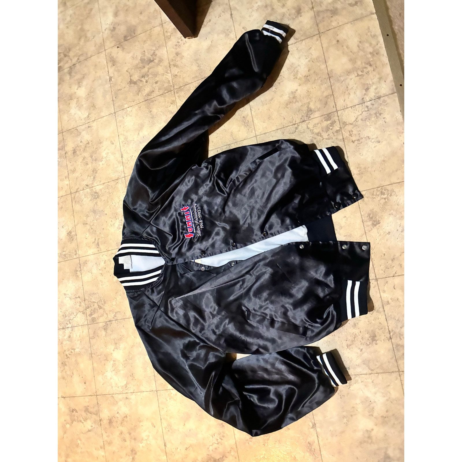 Other Vintage 1980s Summit Racing Satin Bomber Jacket Large 1993 Size L / US 10 / IT 46 - 4 Thumbnail