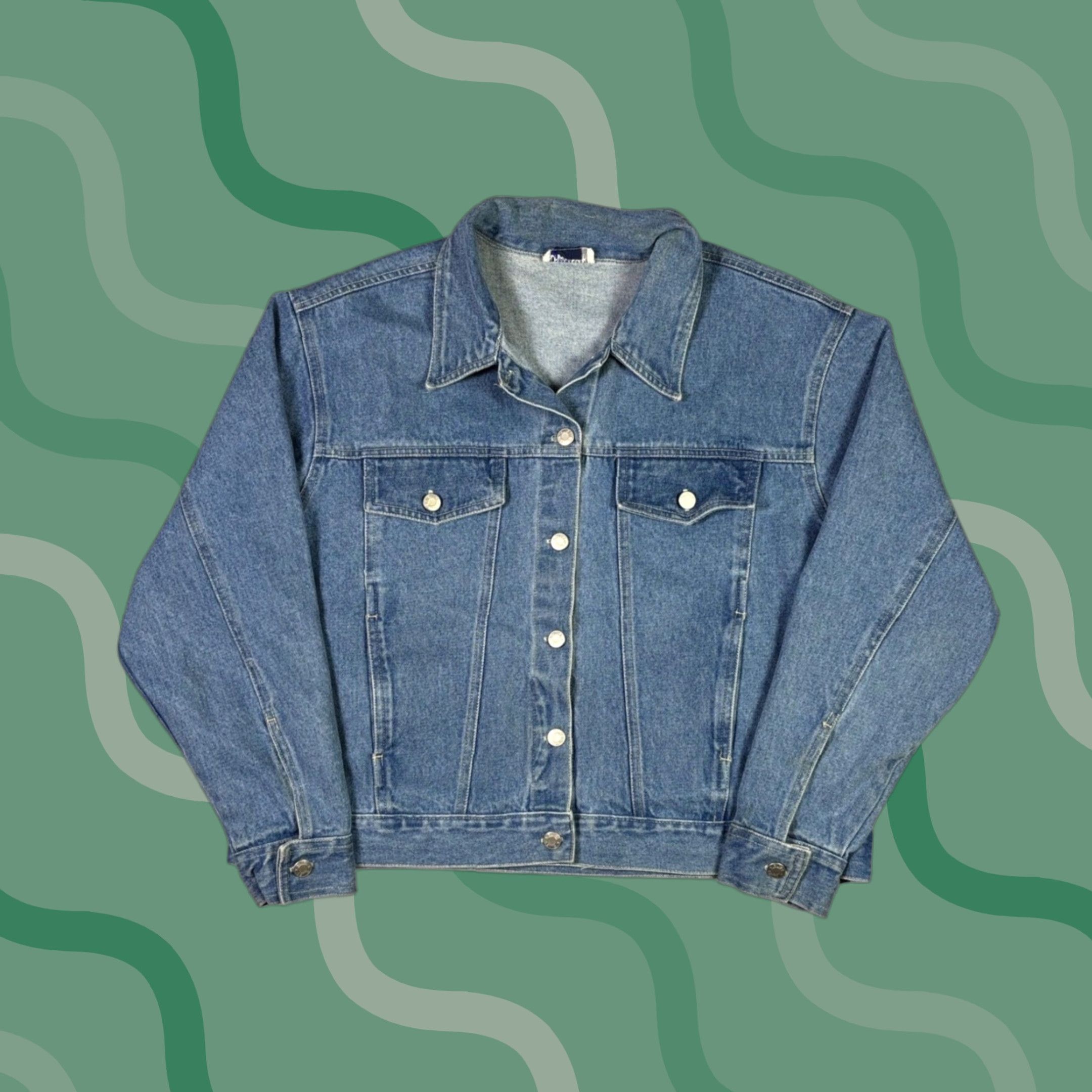 Denime VINTAGE Adriana Sport Denim Jacket XL Mens Blue 90s Trucker Jacket Short Jacket Co... Size US XL / EU 56 / 4 - 1 Thumbnail