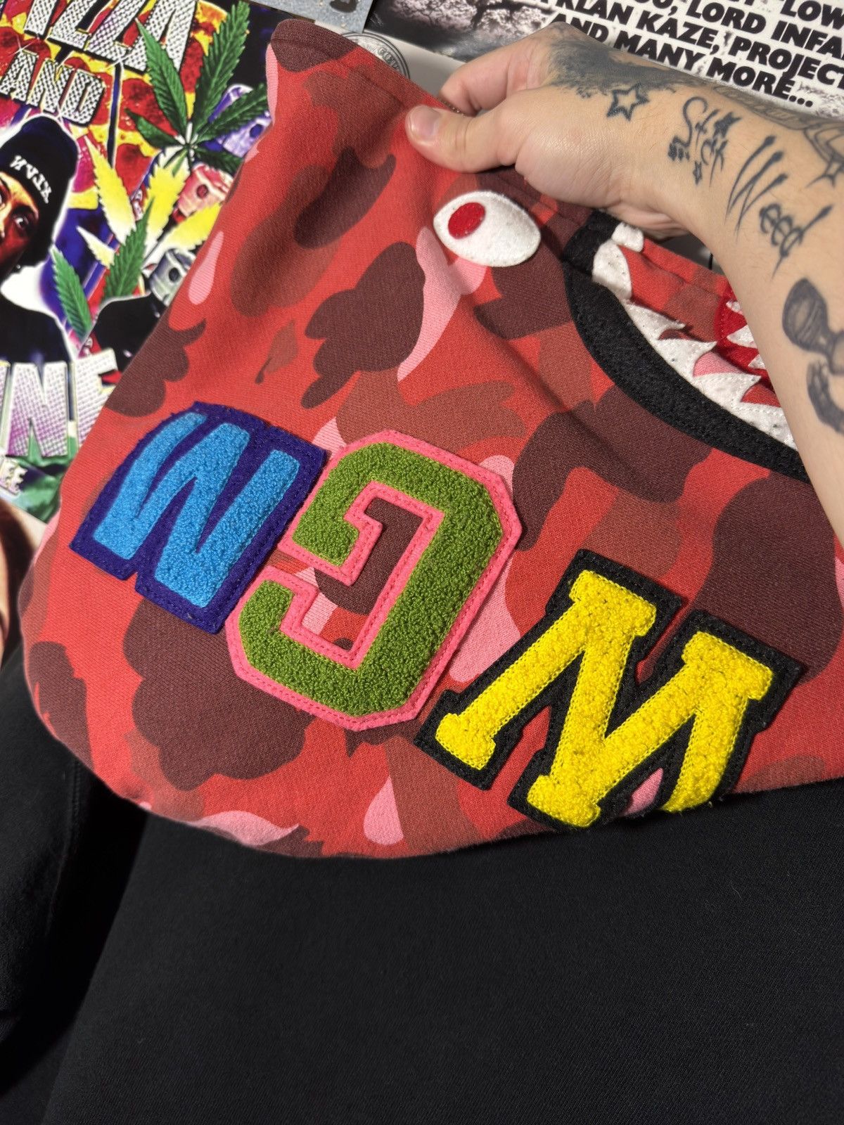 Bape Bape Red Camo S/S 2006 Full Zip Hoodie Size US L / EU 52-54 / 3 - 10 Thumbnail