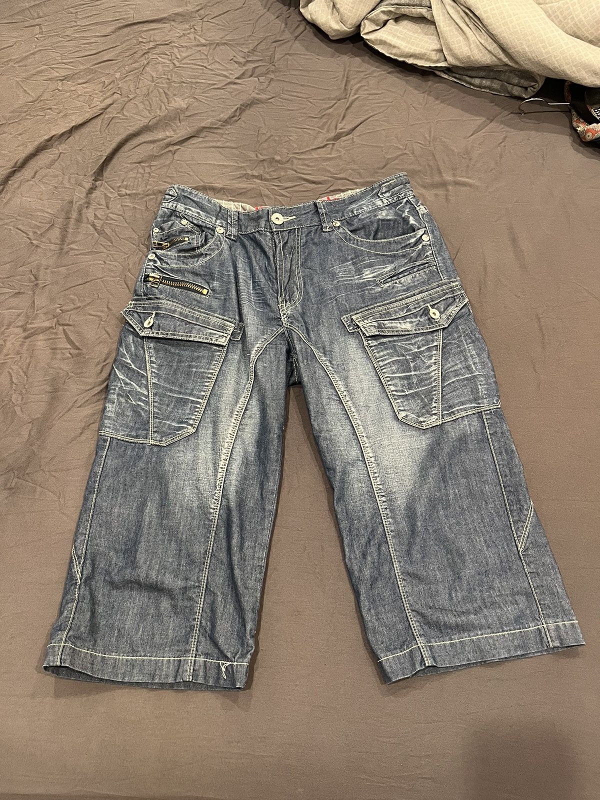 Vintage Y2K Barcode Jeans Jorts size 34 Size US 34 / EU 50 - 2 Thumbnail