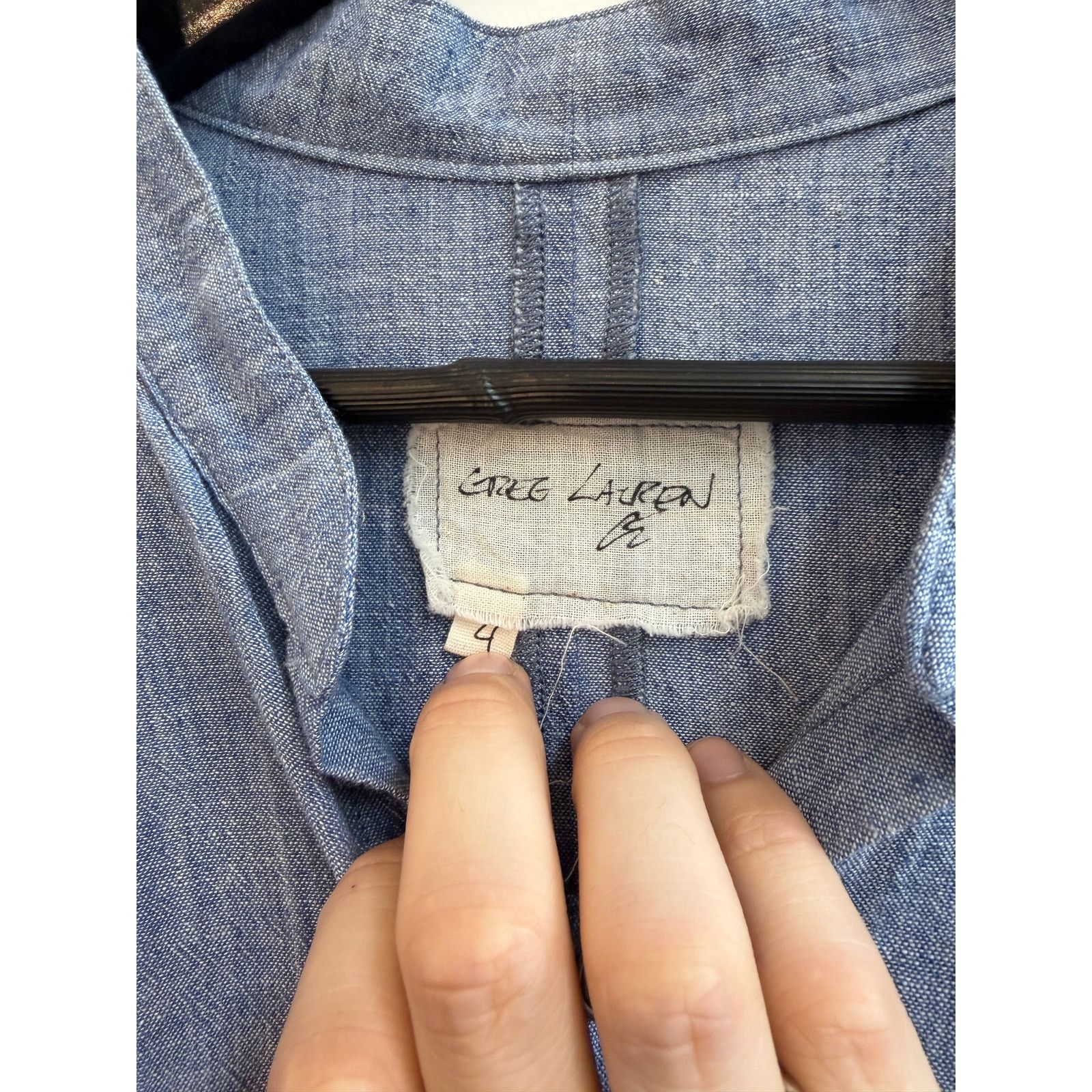 Greg Lauren Greg Lauren SAMPLE Distressed Studio Shirt Size US XL / EU 56 / 4 - 2 Thumbnail