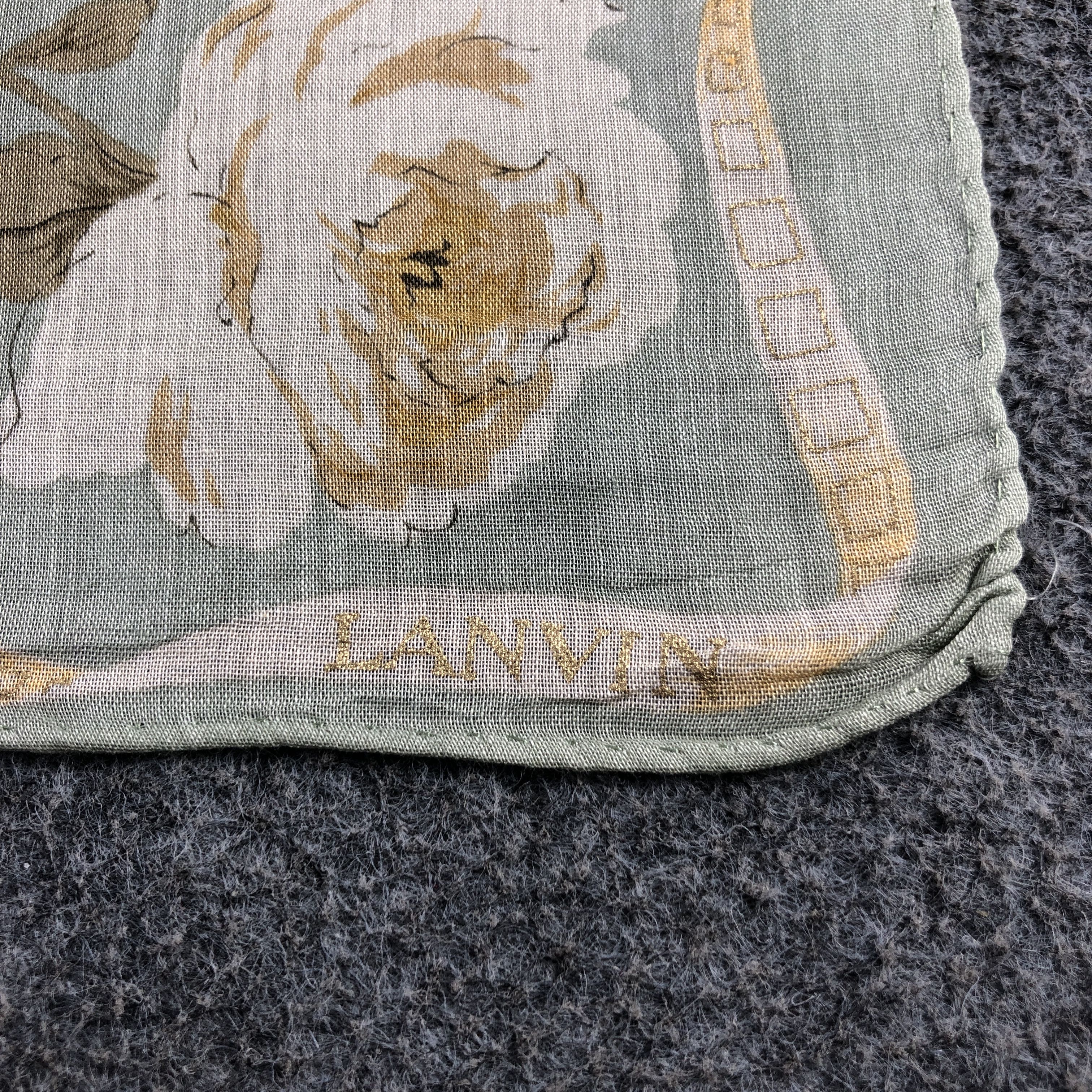 Lanvin × Vintage Lanvin Handkerchief Neckerchief Bandana H2725 Size ONE SIZE - 4 Thumbnail