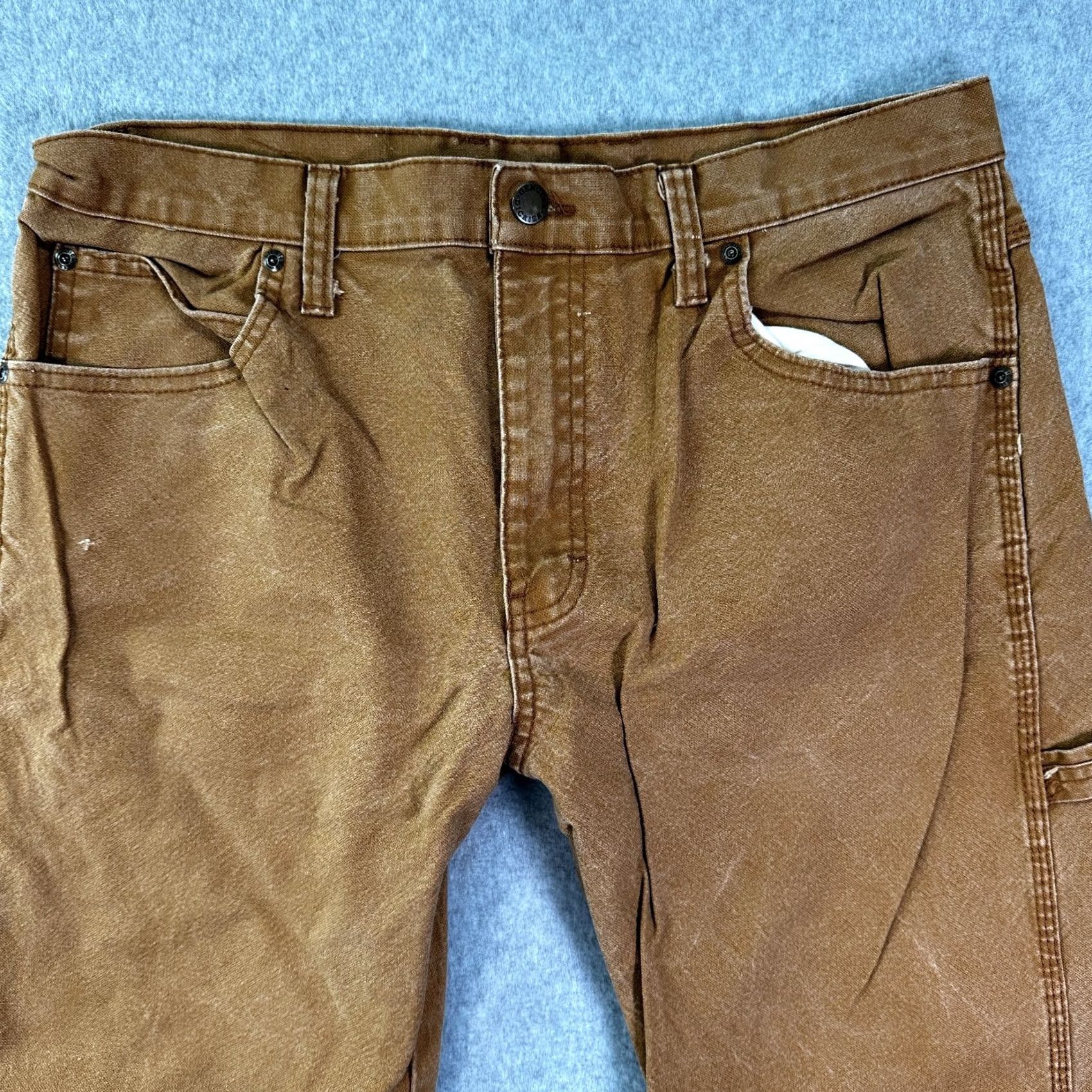 Dickies Dickies Carpenter Pants Brown Men's 32X30 Pockets Straight Leg Workwear Regular Fit Colection? Size US 32 / EU 48 - 3 Thumbnail