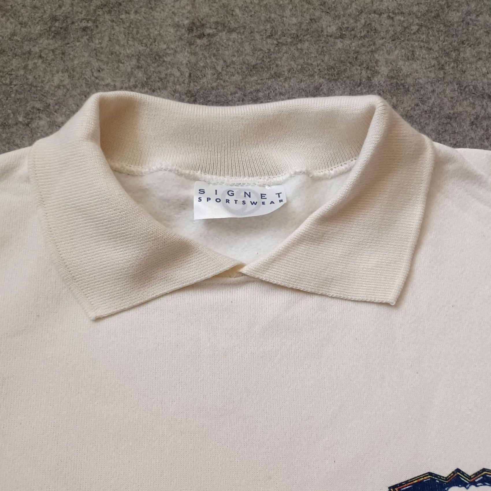 Vintage VINTAGE US Navy Blue Angels Sweater Mens Large Ivory Pilot Long Sleeve 90s Size US L / EU 52-54 / 3 - 6 Thumbnail