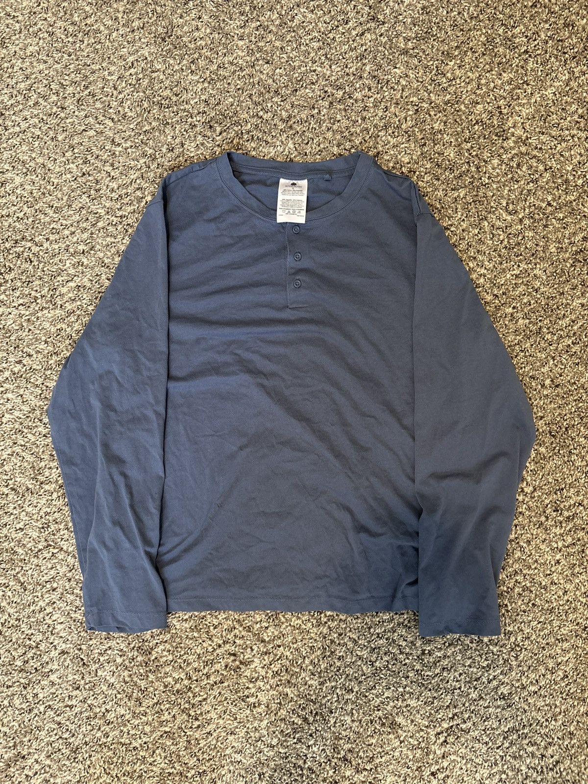 Vintage Deep Blue Henley Size US M / EU 48-50 / 2 - 1 Thumbnail