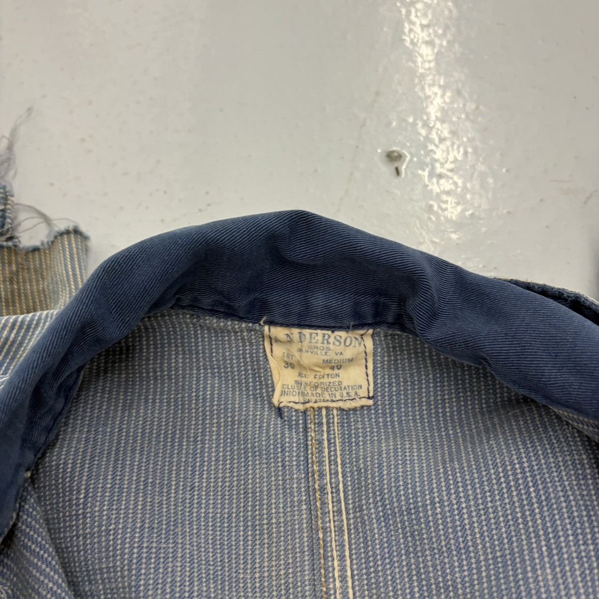 Other Vintage 50s Esso Hickory Stripe Workwear Distressed Coverall Size US 34 / EU 50 - 4 Thumbnail