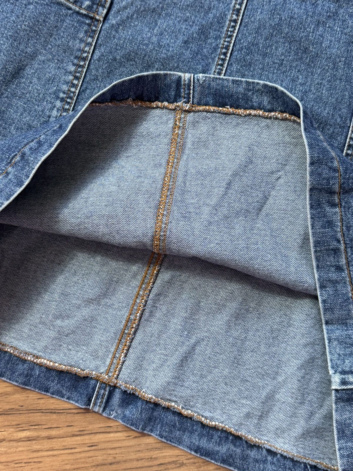 Iceberg VINTAGE ICEBERG 2000s DENIM MINI OVERALLS DRESS Size M / US 6-8 / IT 42-44 - 6 Thumbnail