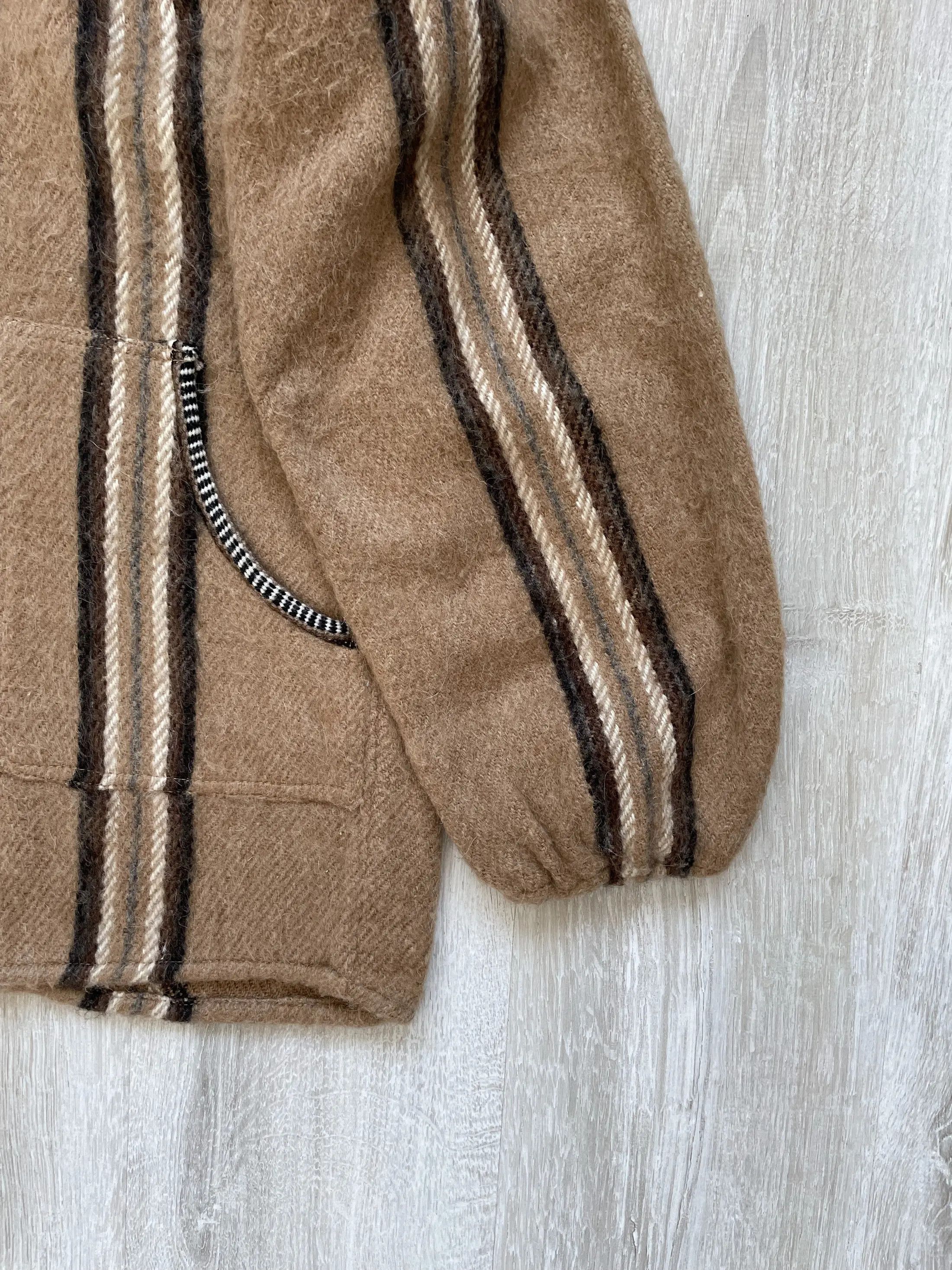 Vintage Vintage 90s Poncho knit wool hoodie Size US M / EU 48-50 / 2 - 5 Thumbnail
