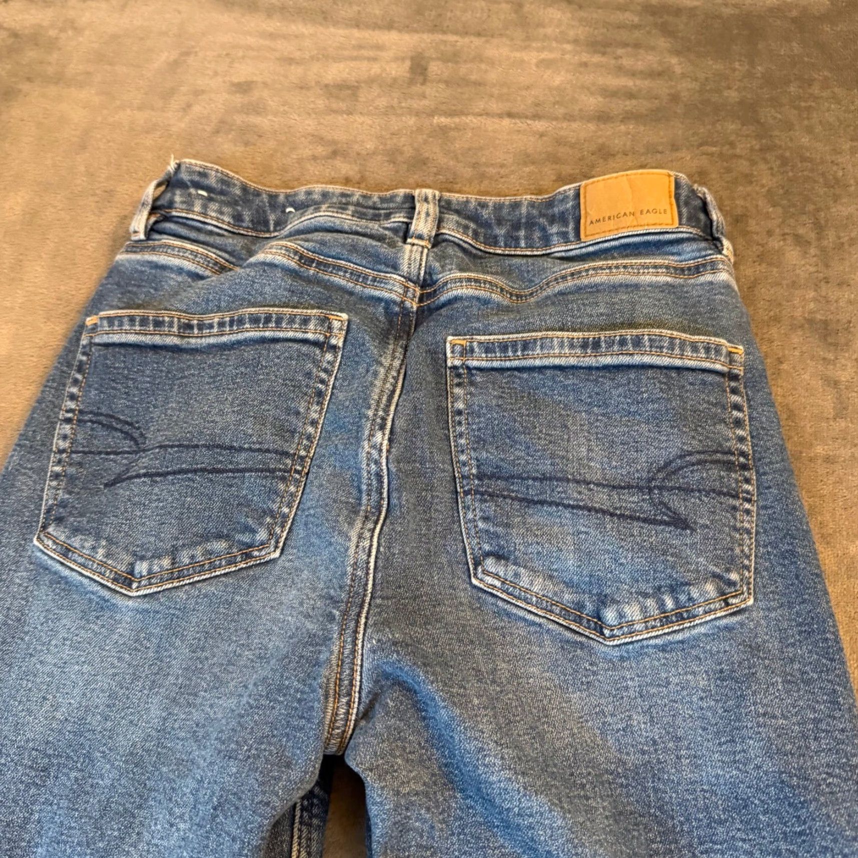American Eagle Outfitters VINTAGE American Eagle Outfitters Blue High Rise Stretch Mom Jeans Tapered Leg Women Size 4 Size 27" / US 4 / IT 40 - 5 Thumbnail