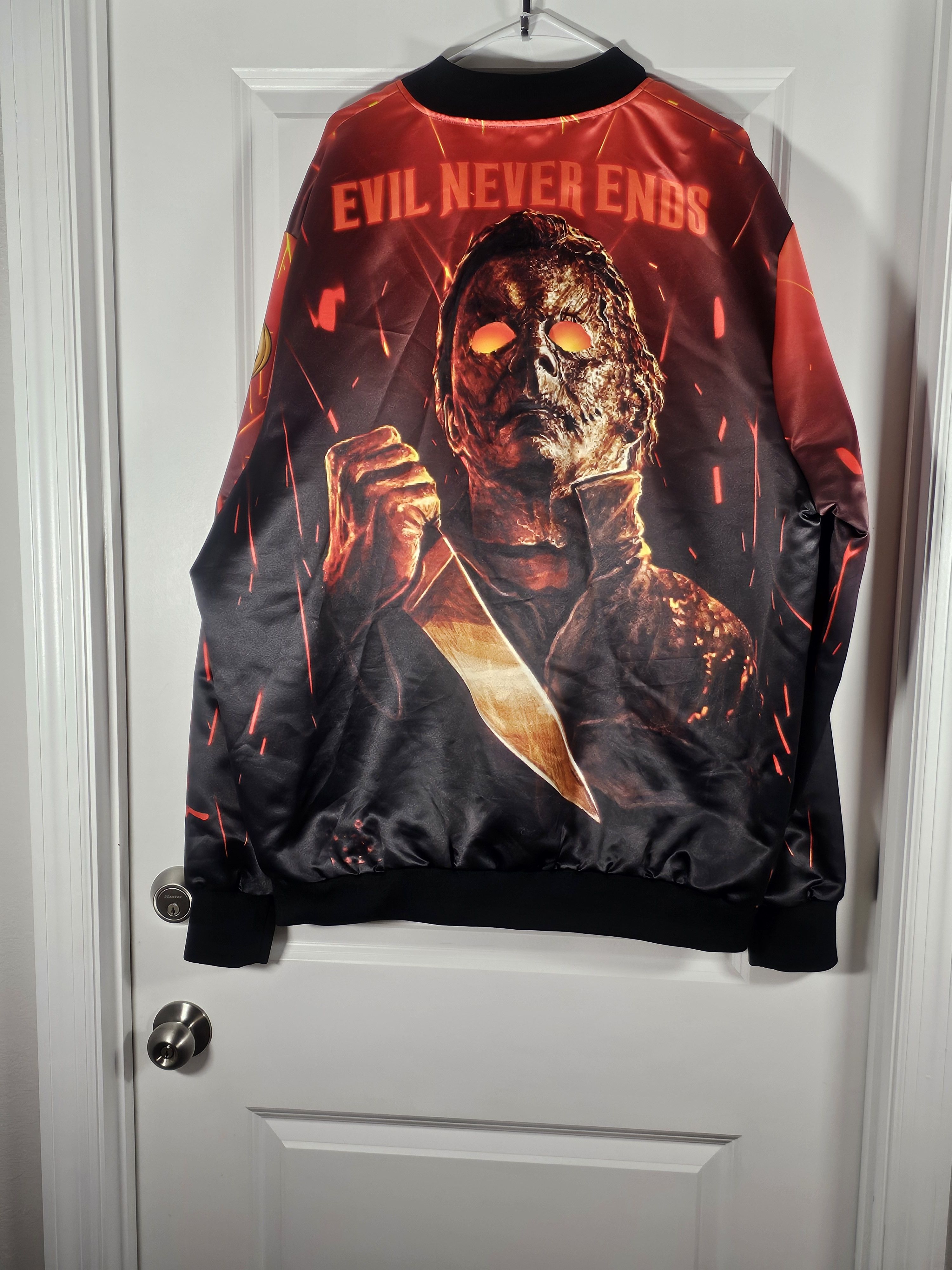 Other Evil Never Ends Michael Myers 100% Satin Bomber Jacket Size US XXL / EU 58 / 5 - 2 Thumbnail